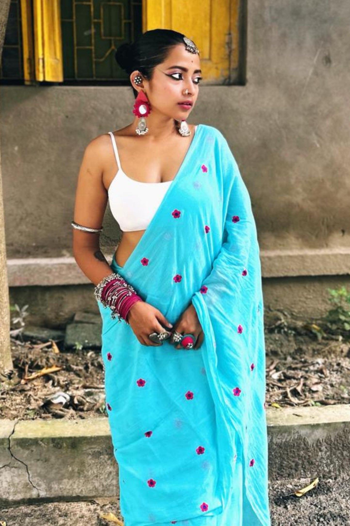 Baby Blue Eyes Saree