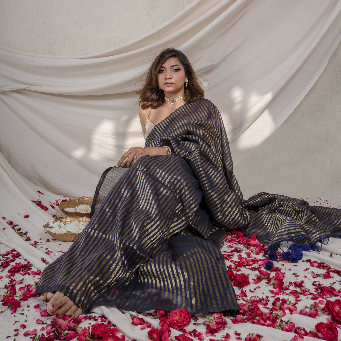 Raag Cotton Zari Saree
