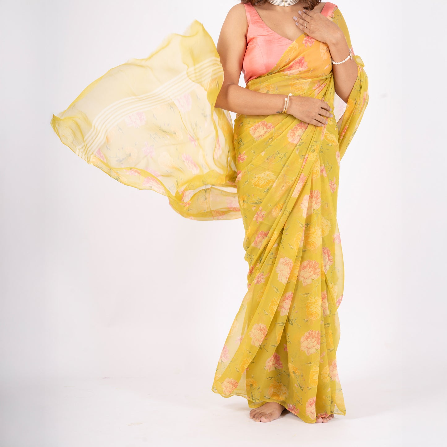 Zyra Pure Chiffon Saree