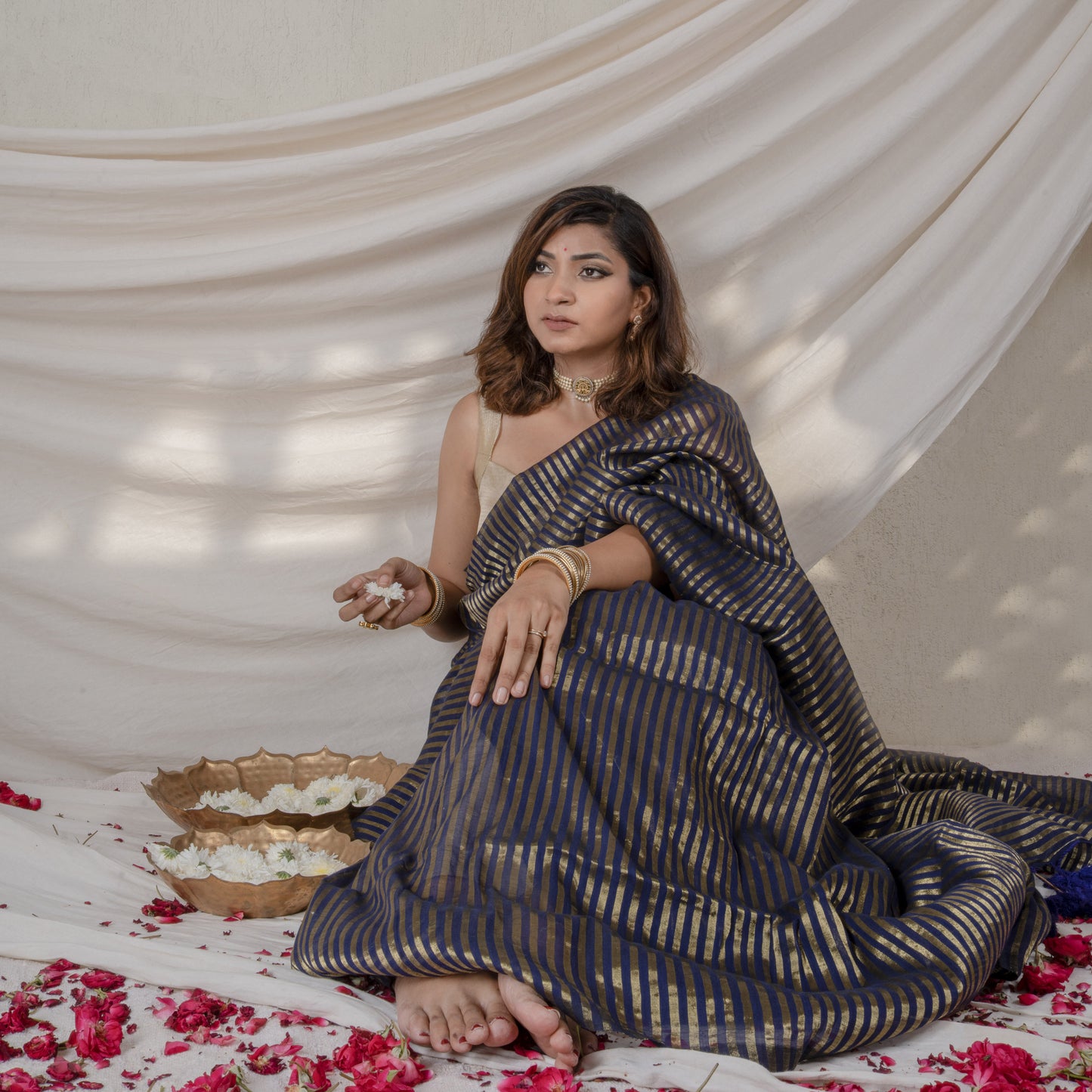 Raag Cotton Zari Saree