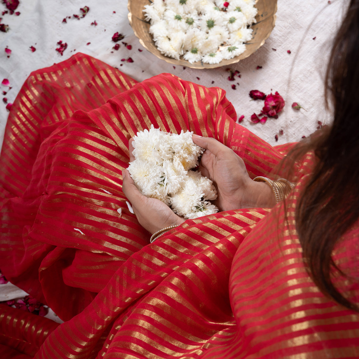 Manjari mul cotton saree by MAYIN India
