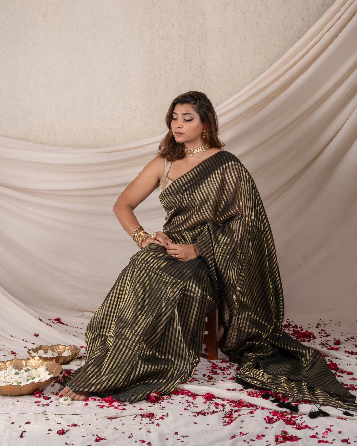Saanjh Cotton Zari Saree