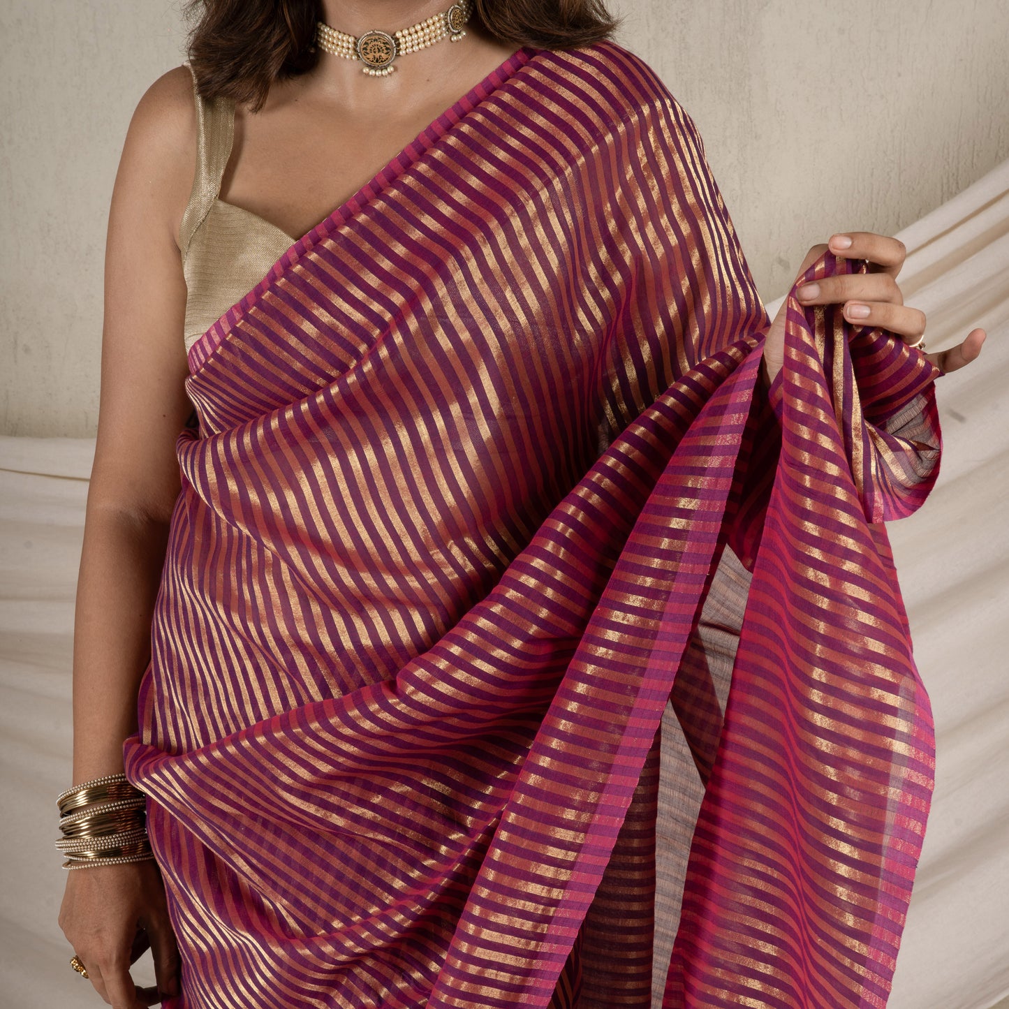 Meera Cotton Zari Saree