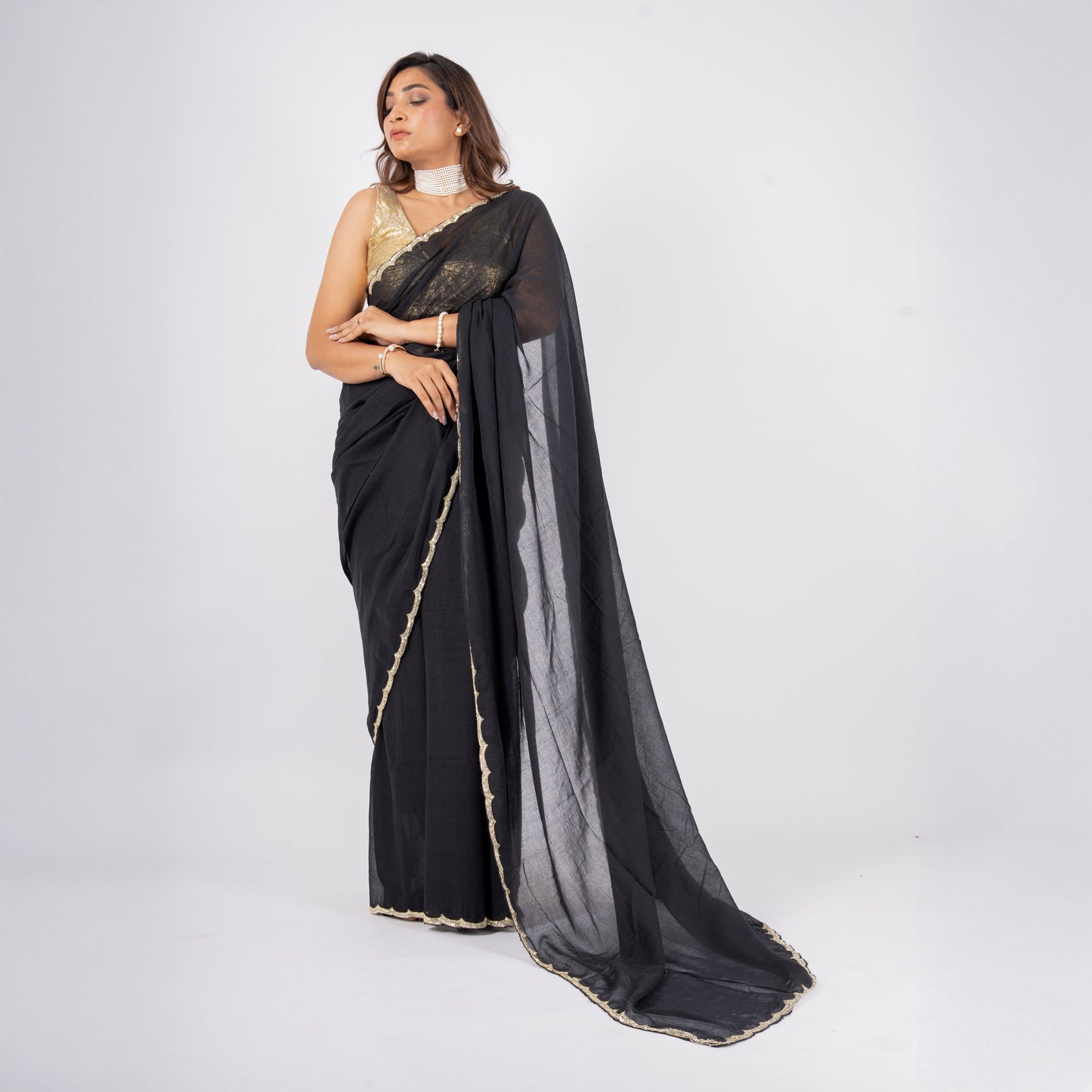 Art Deco Mul Saree