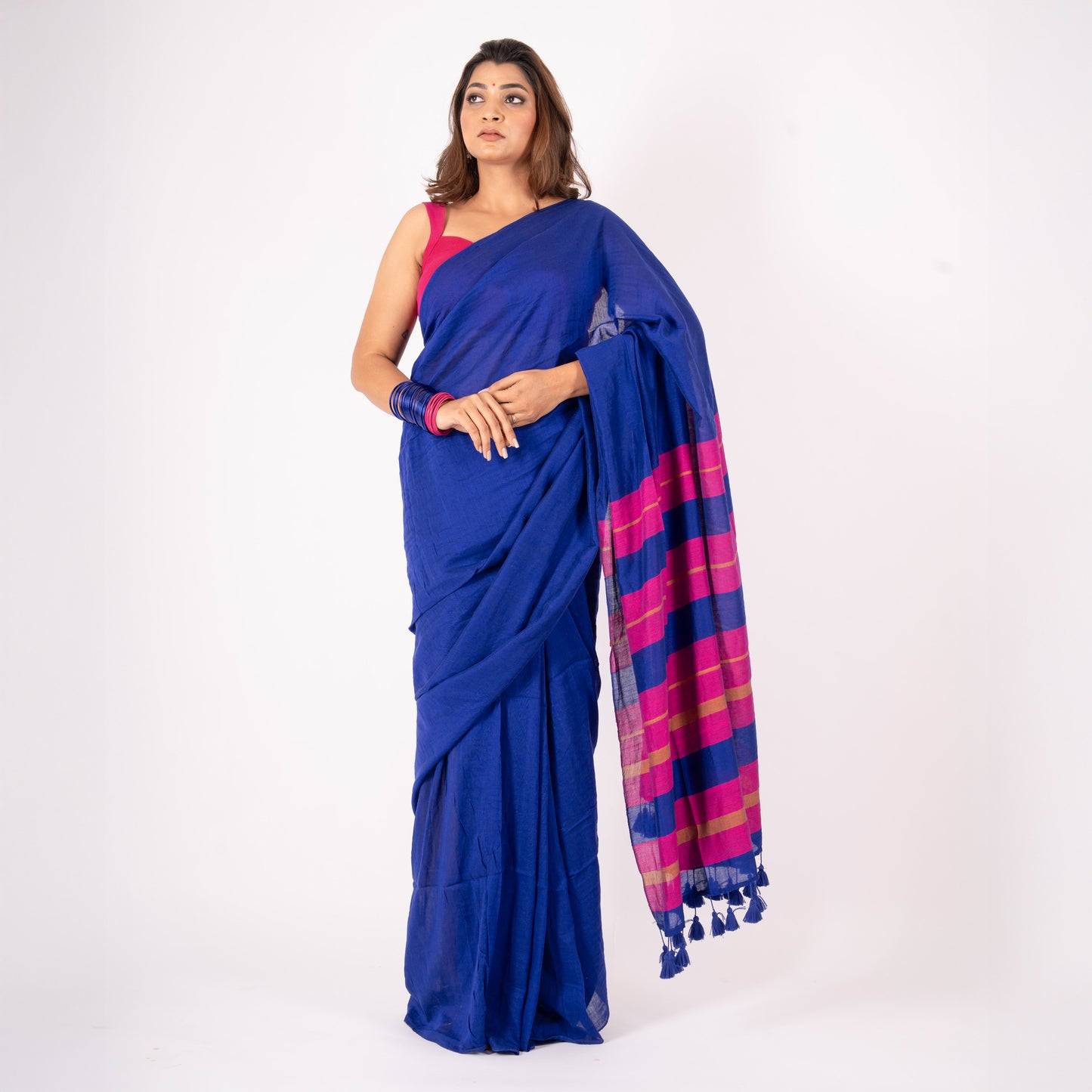 Inkstorm Acrylic Cotton Saree
