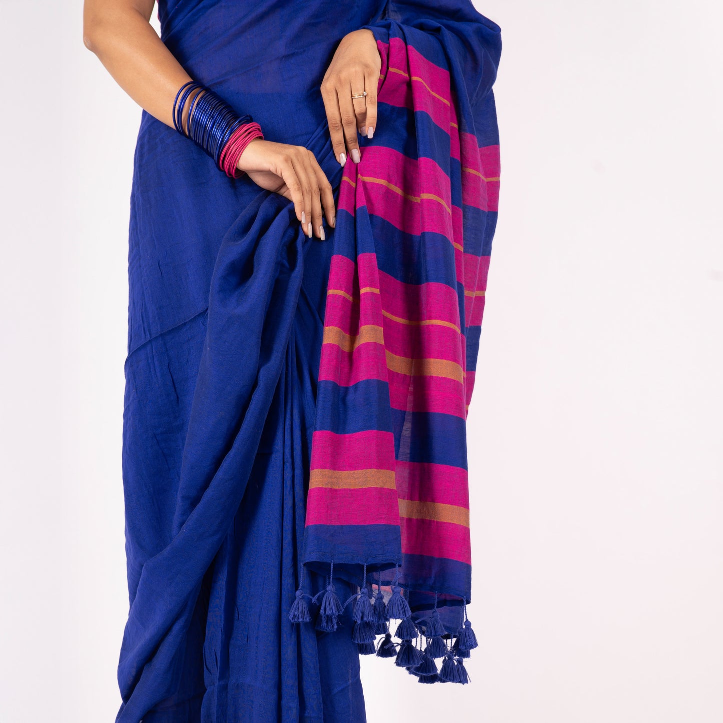 Inkstorm Acrylic Cotton Saree