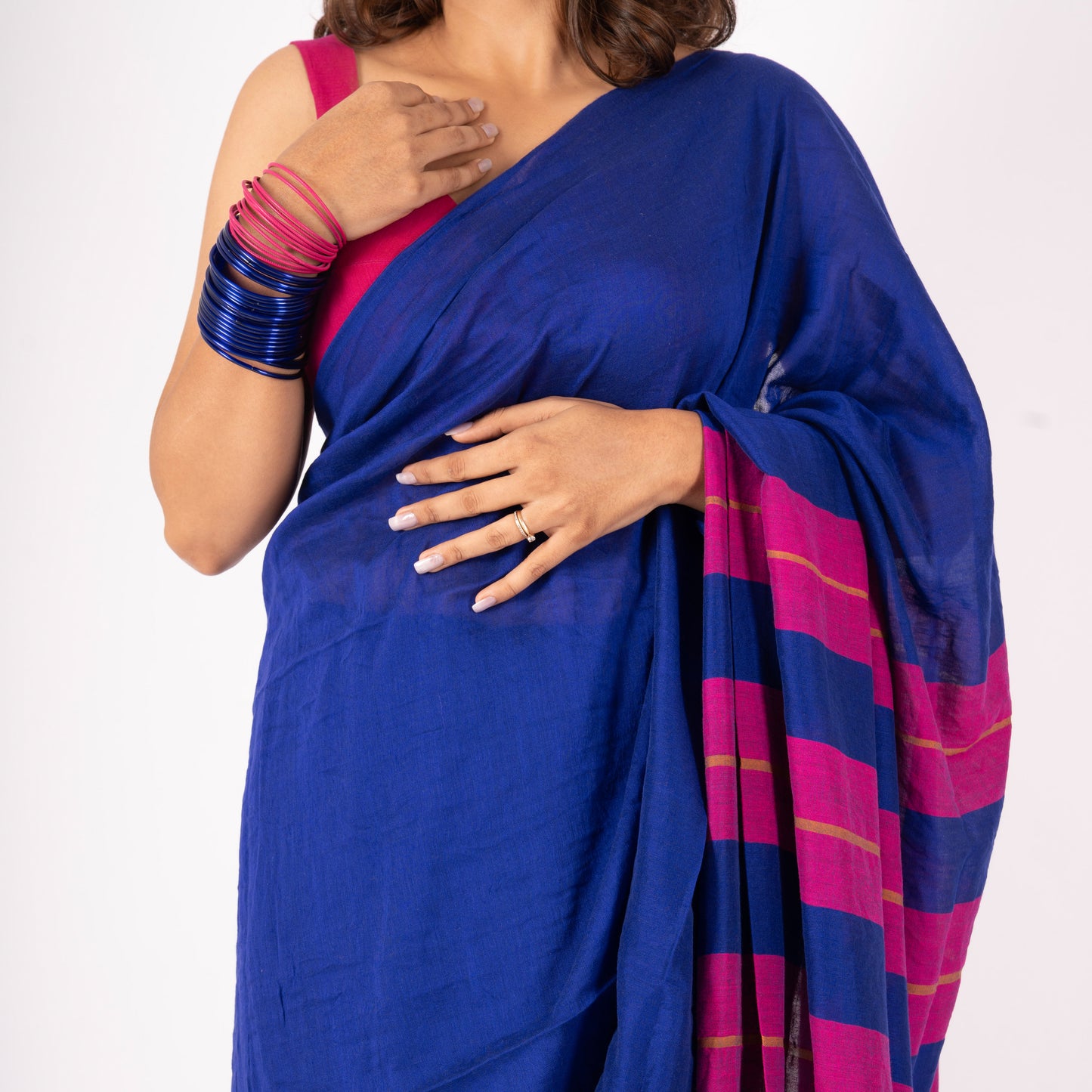 Inkstorm Acrylic Cotton Saree
