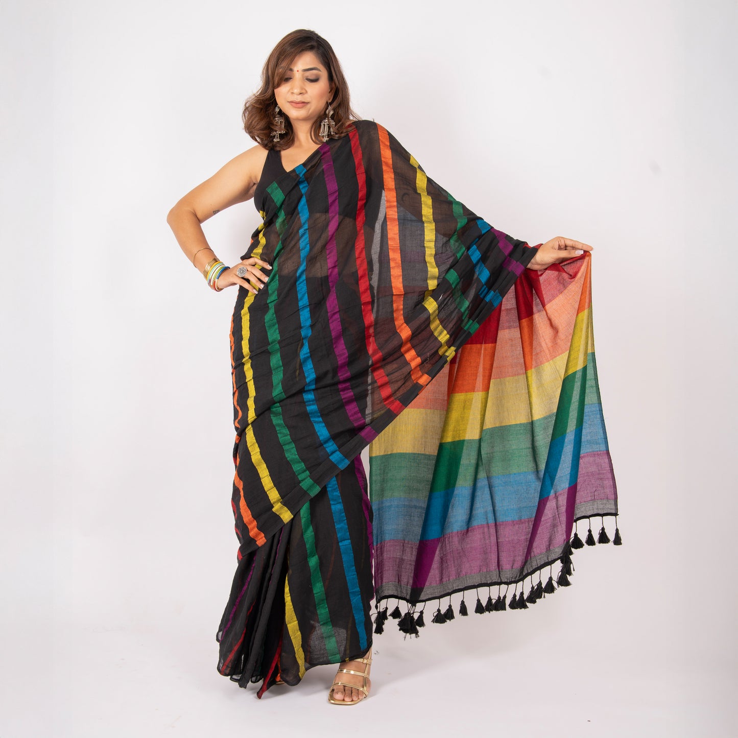 Rush Hour Acrylic Cotton Saree