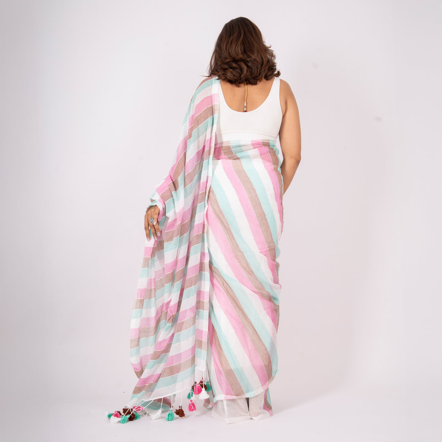 Aabroo Cotton Sequin Saree