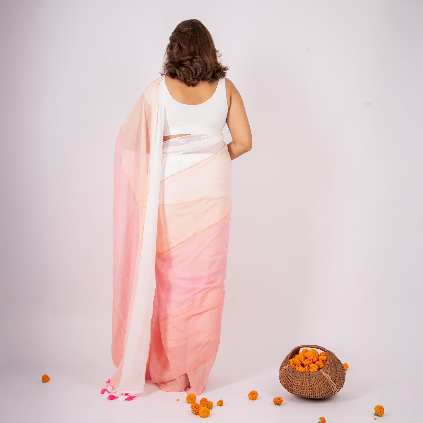 Raabta Mulmul Zari Saree