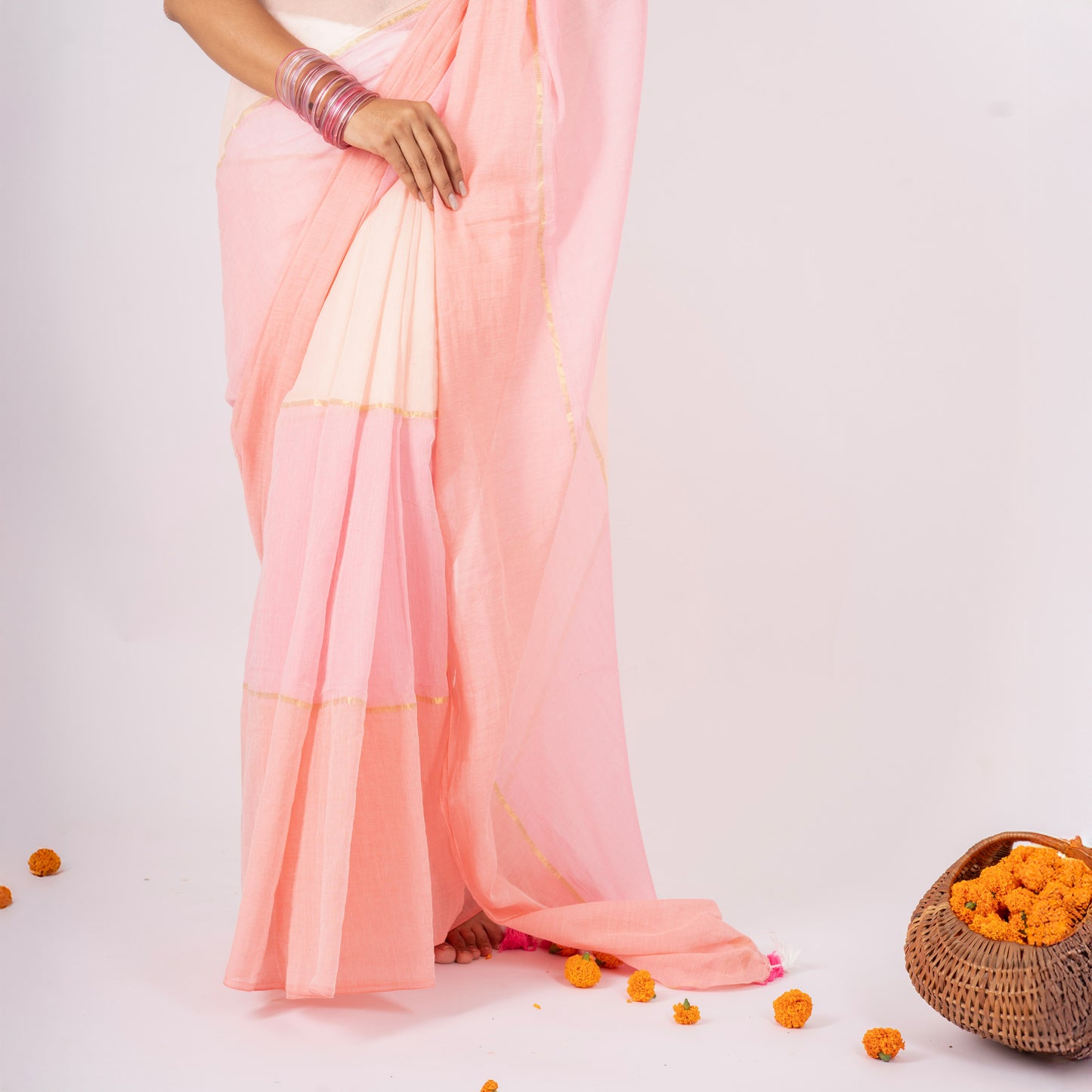 Raabta Mulmul Zari Saree