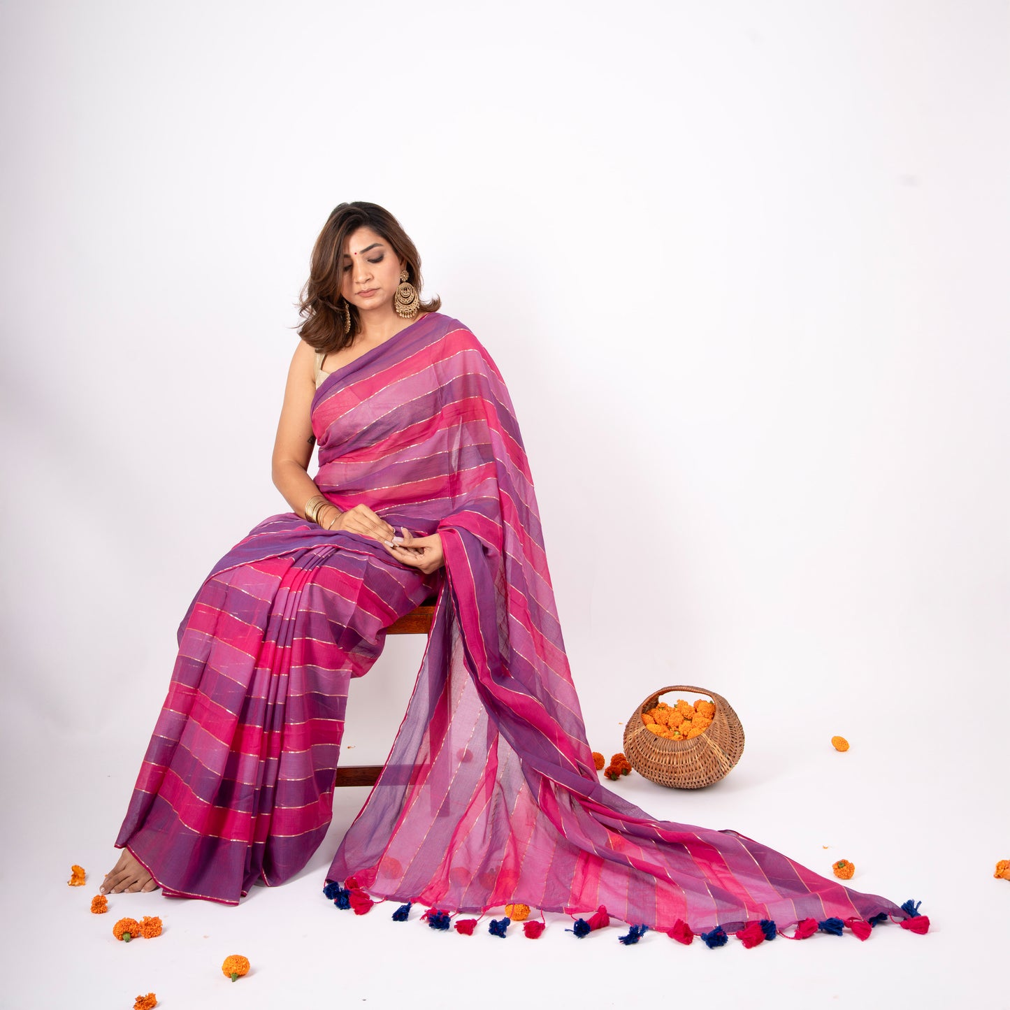 Abhira Cotton Zari Saree