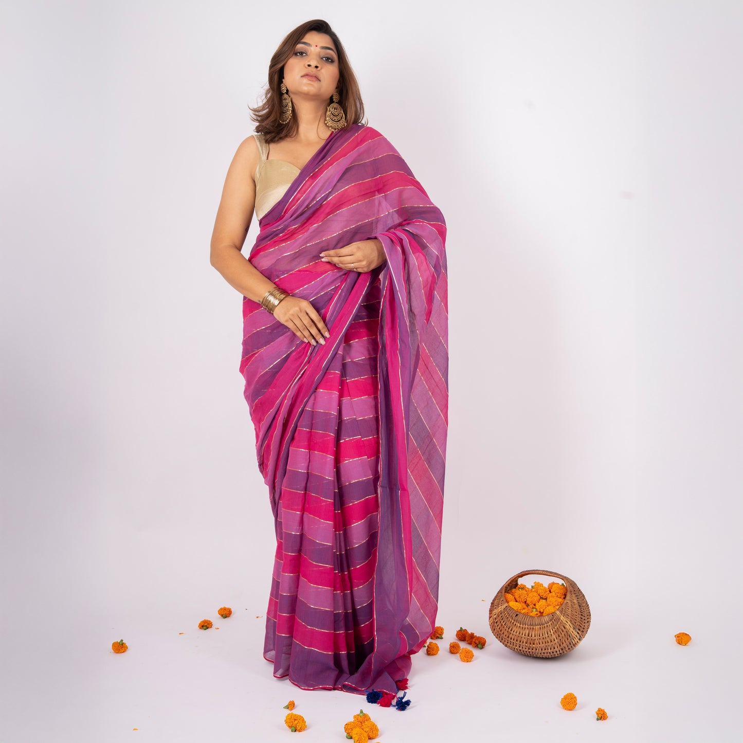 Abhira Cotton Zari Saree