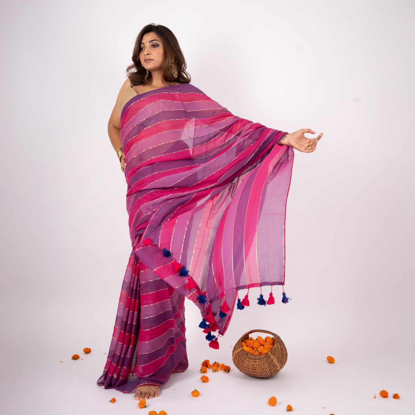 Abhira Cotton Zari Saree
