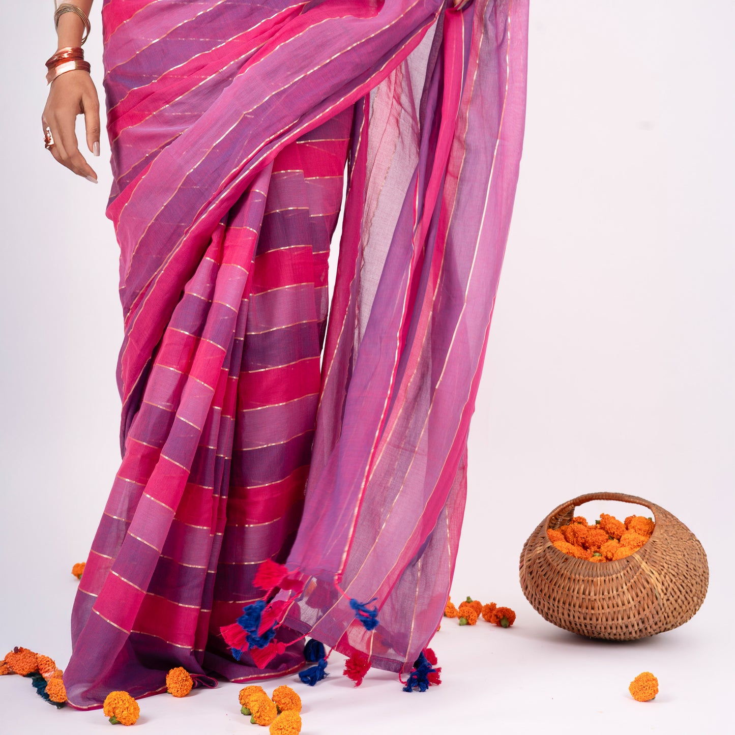 Abhira Cotton Zari Saree