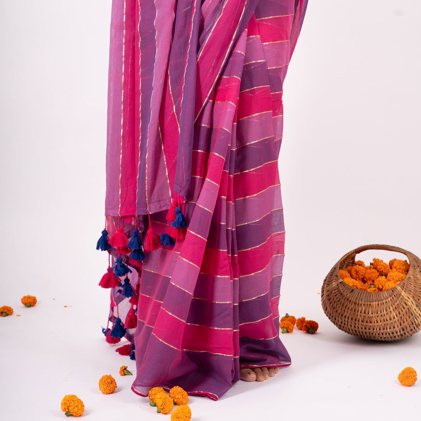 Abhira Cotton Zari Saree