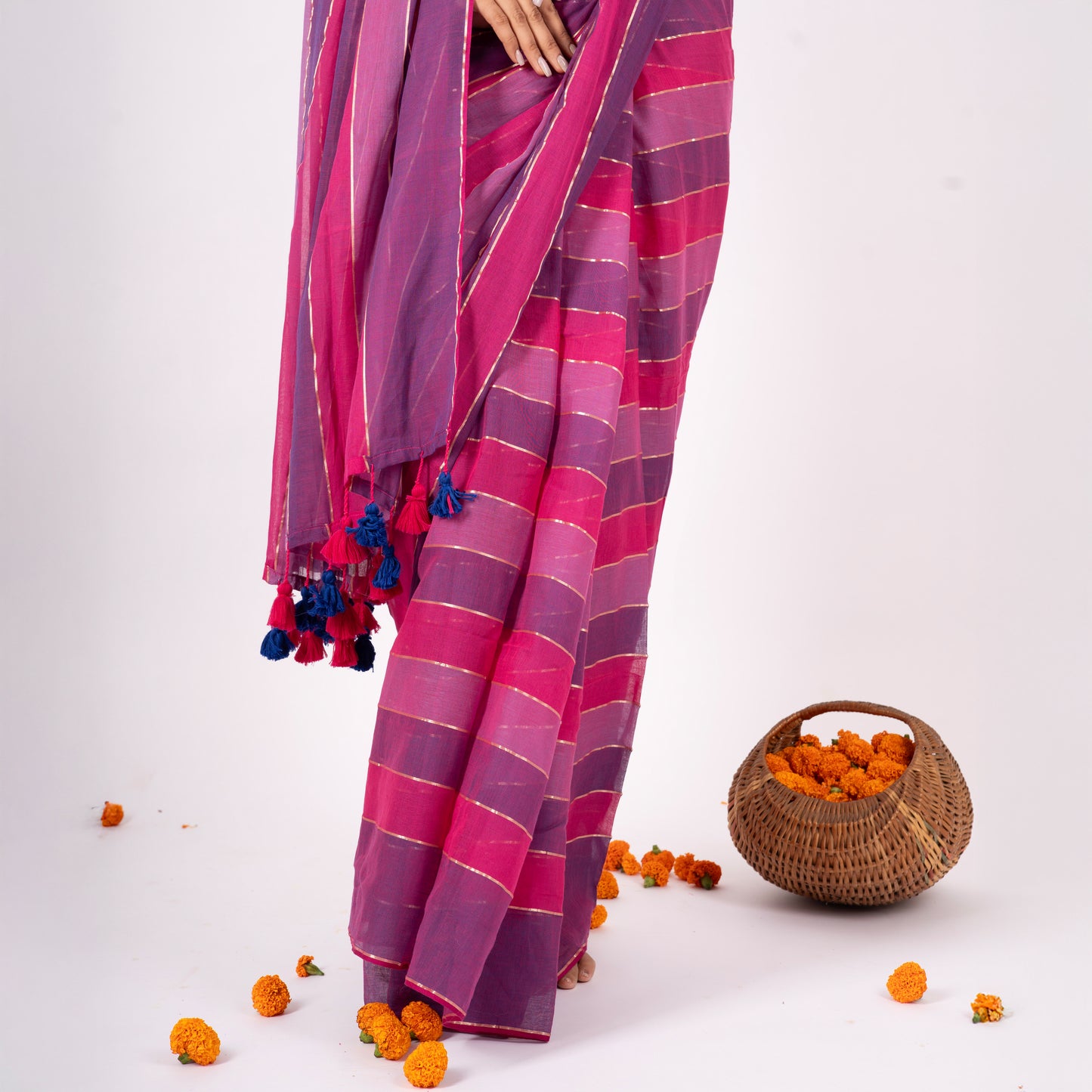 Abhira Cotton Zari Saree