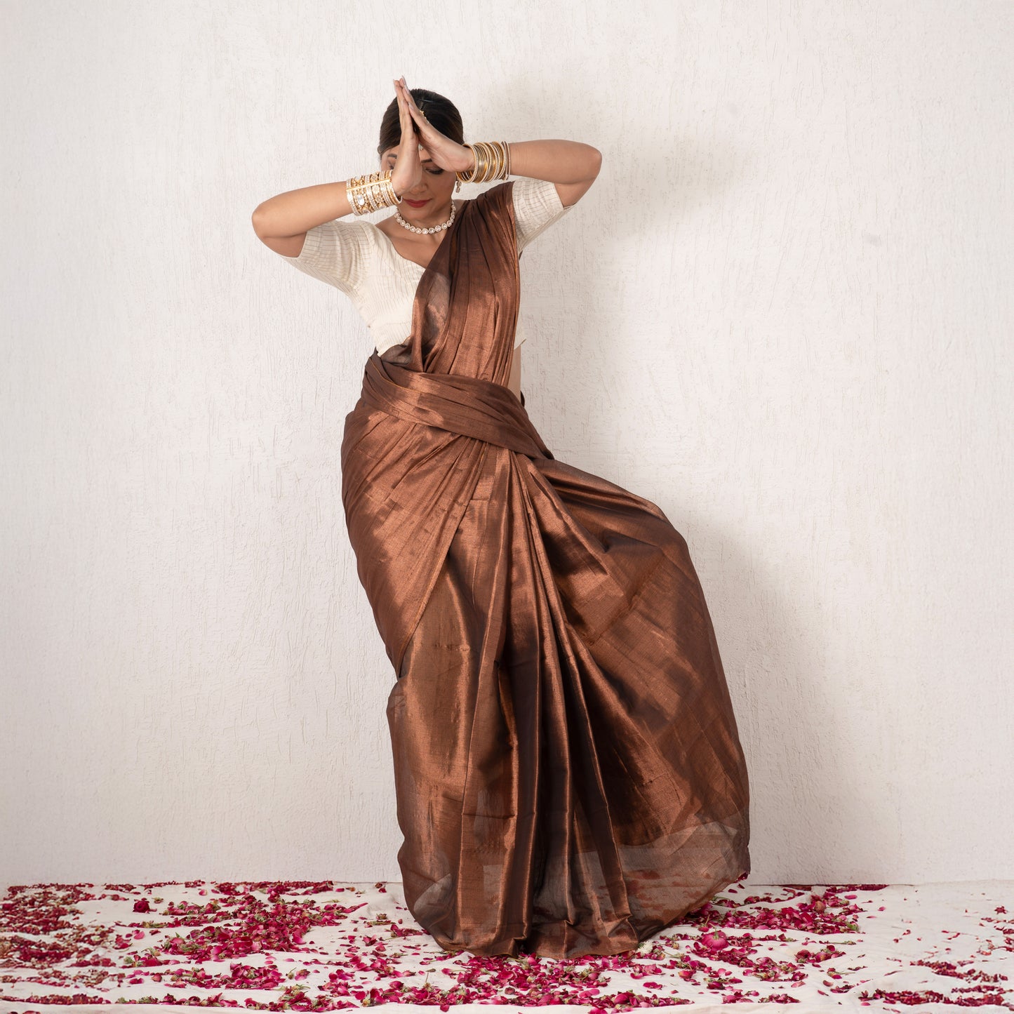 Devina Mulmul Tissue Saree
