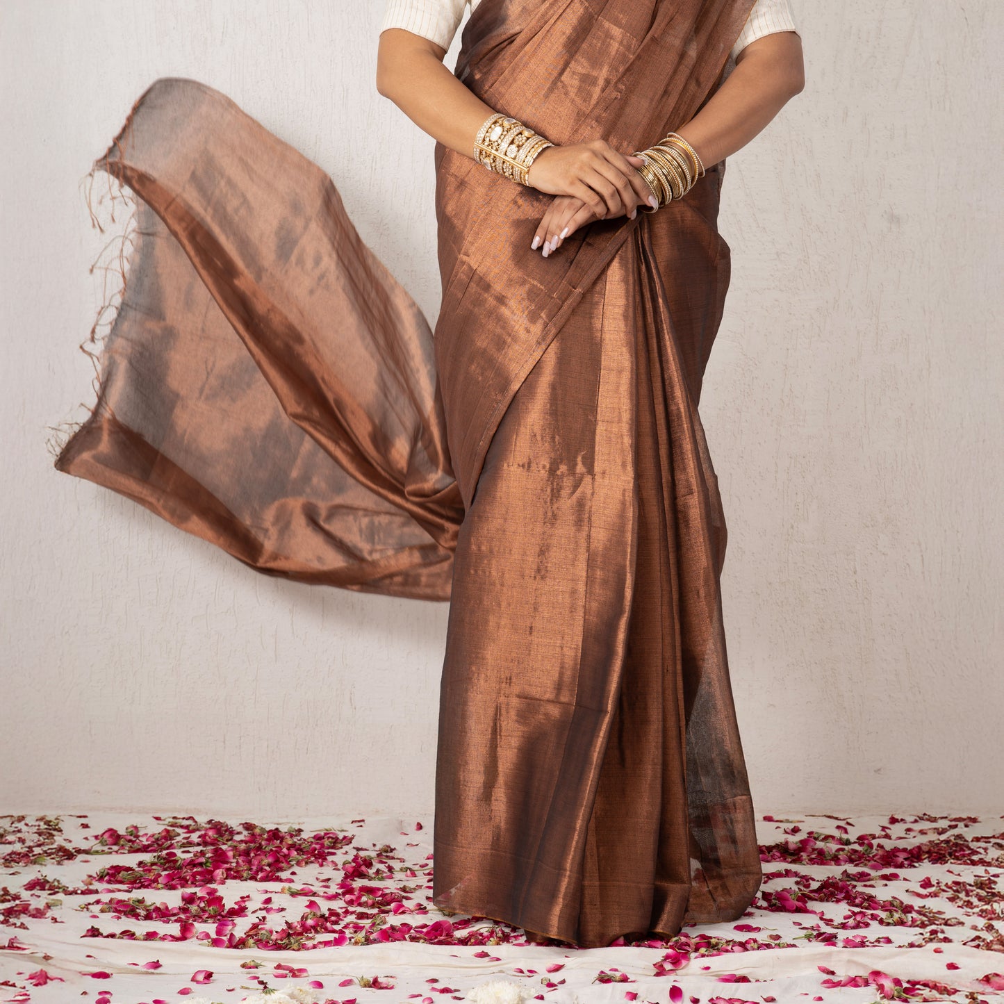 Devina Mulmul Tissue Saree