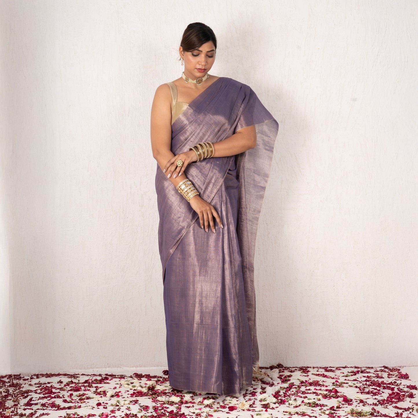 Tarini Mulmul Tissue Saree