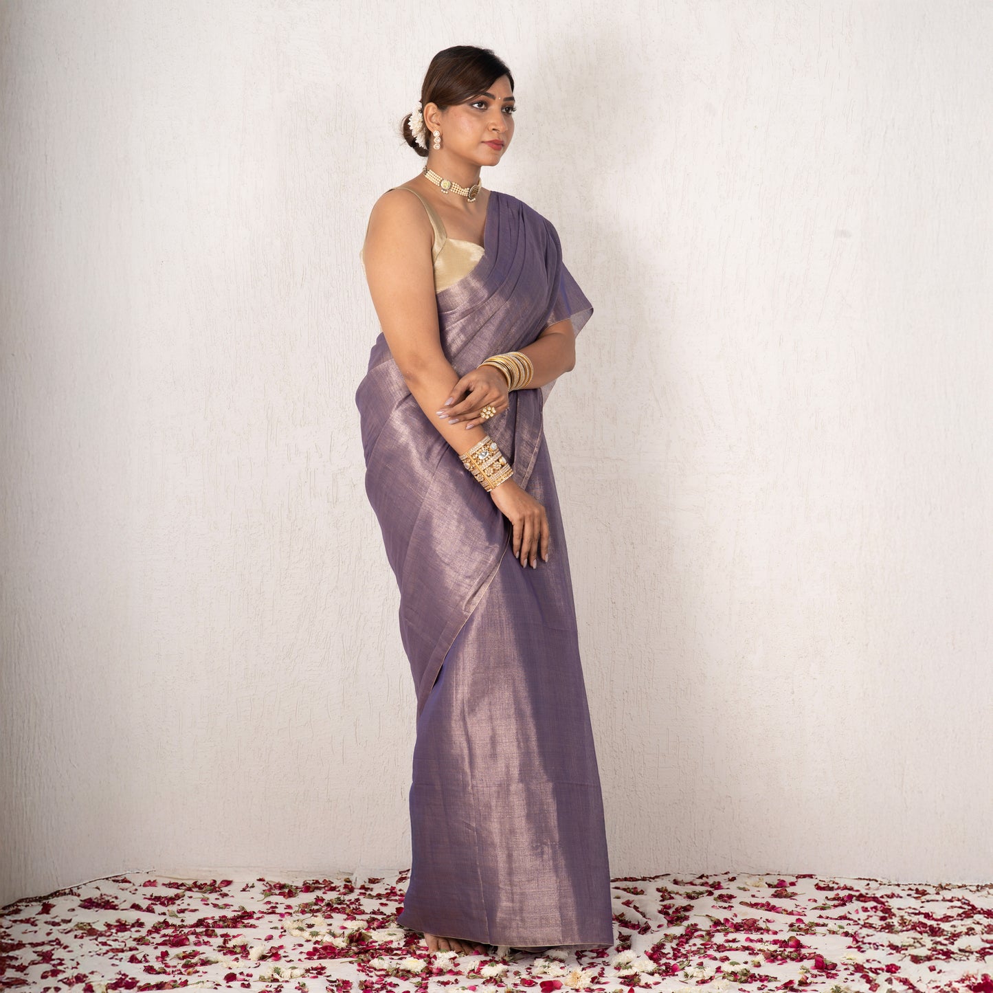 Tarini Mulmul Tissue Saree