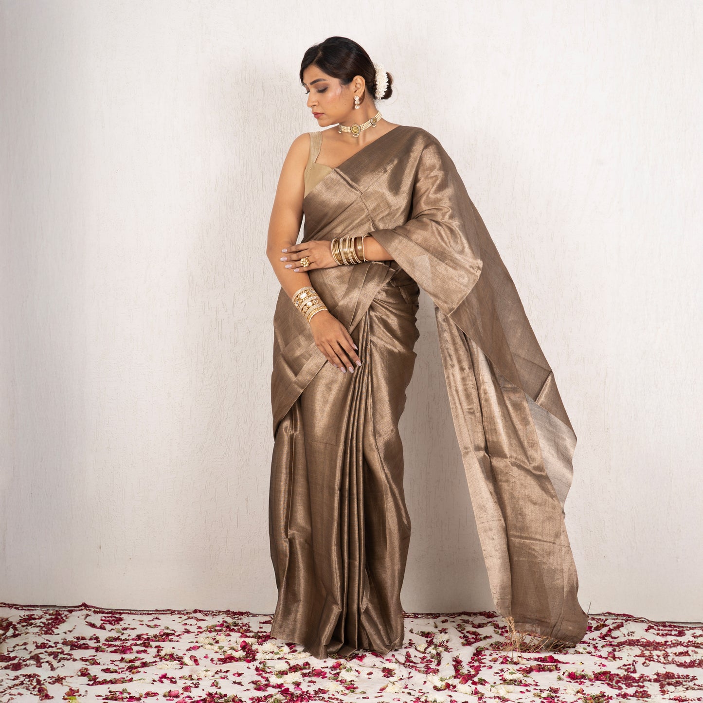 Ivara Mulmul Tissue Saree