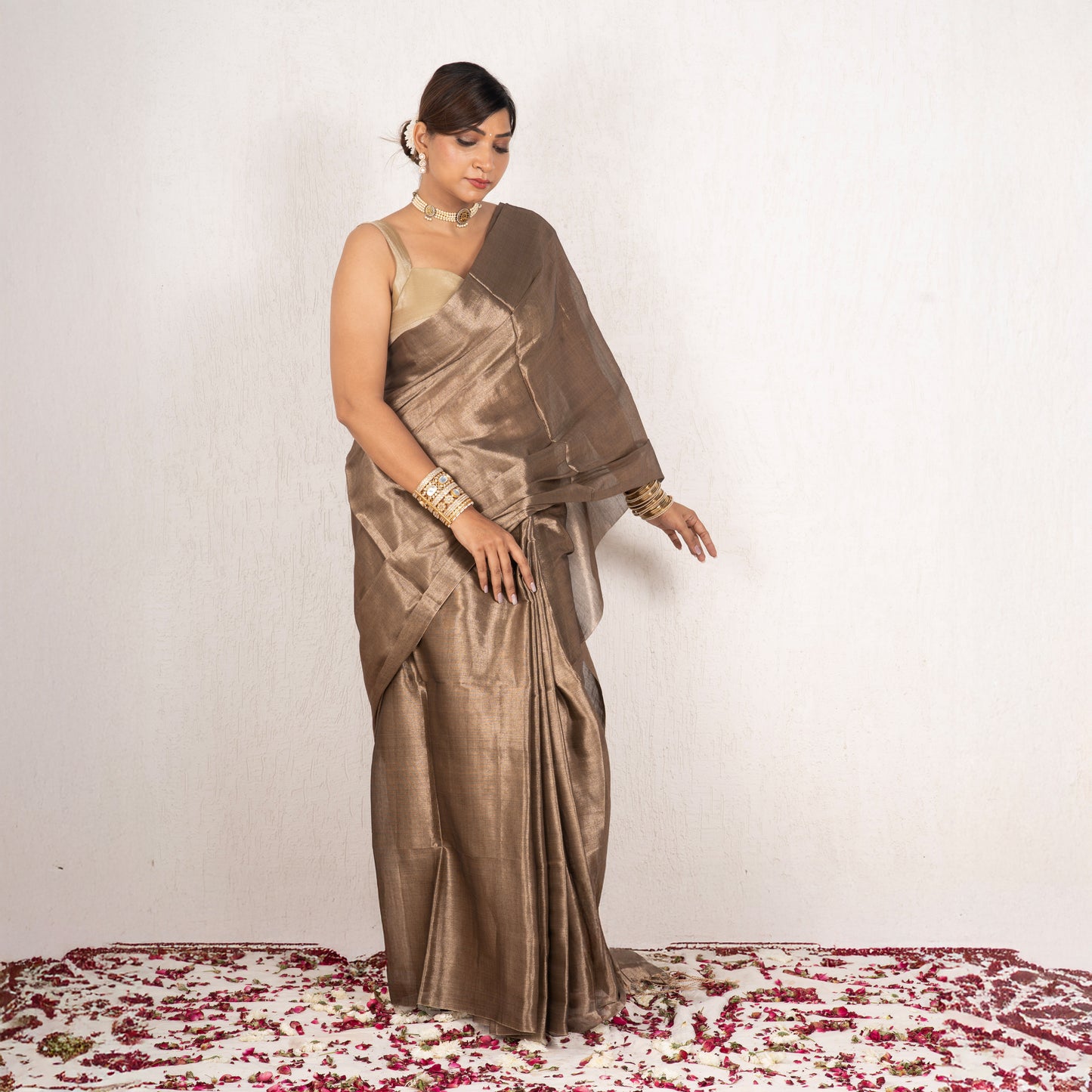 Ivara Mulmul Tissue Saree