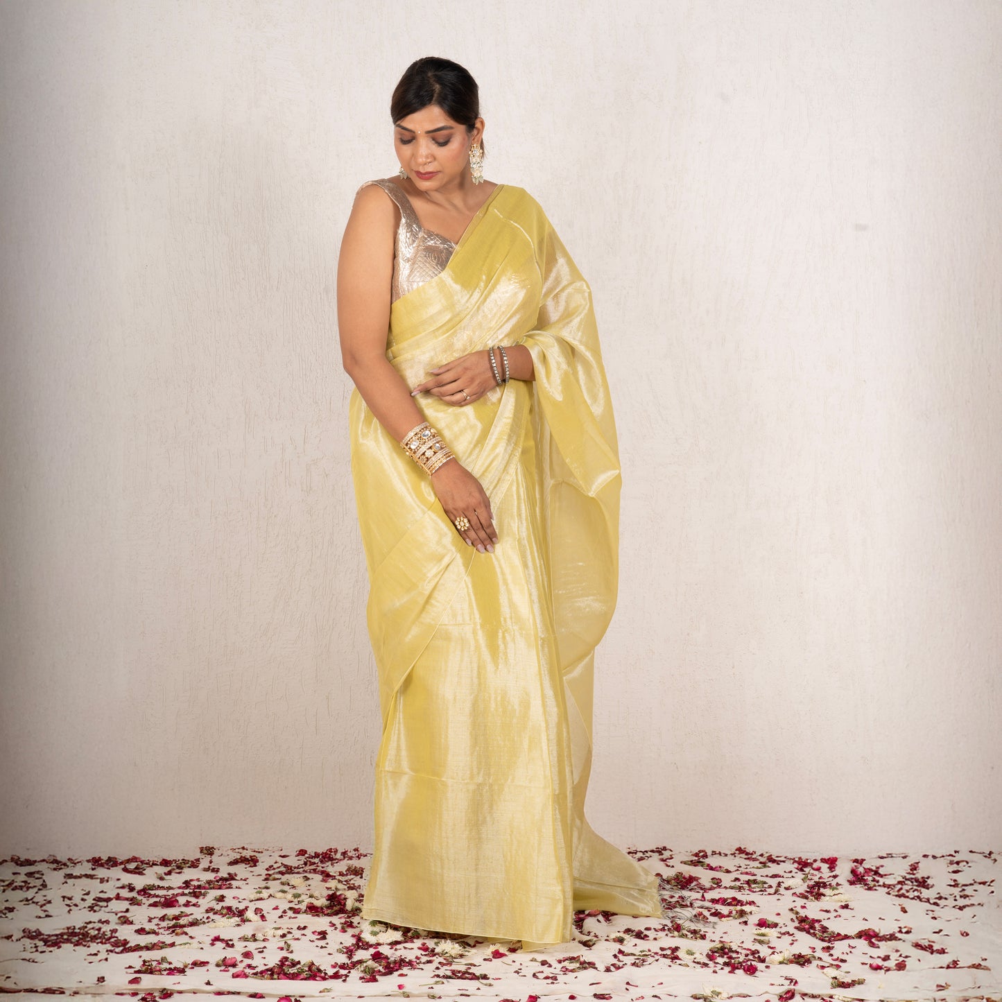 Navira Mulmul Tissue Saree