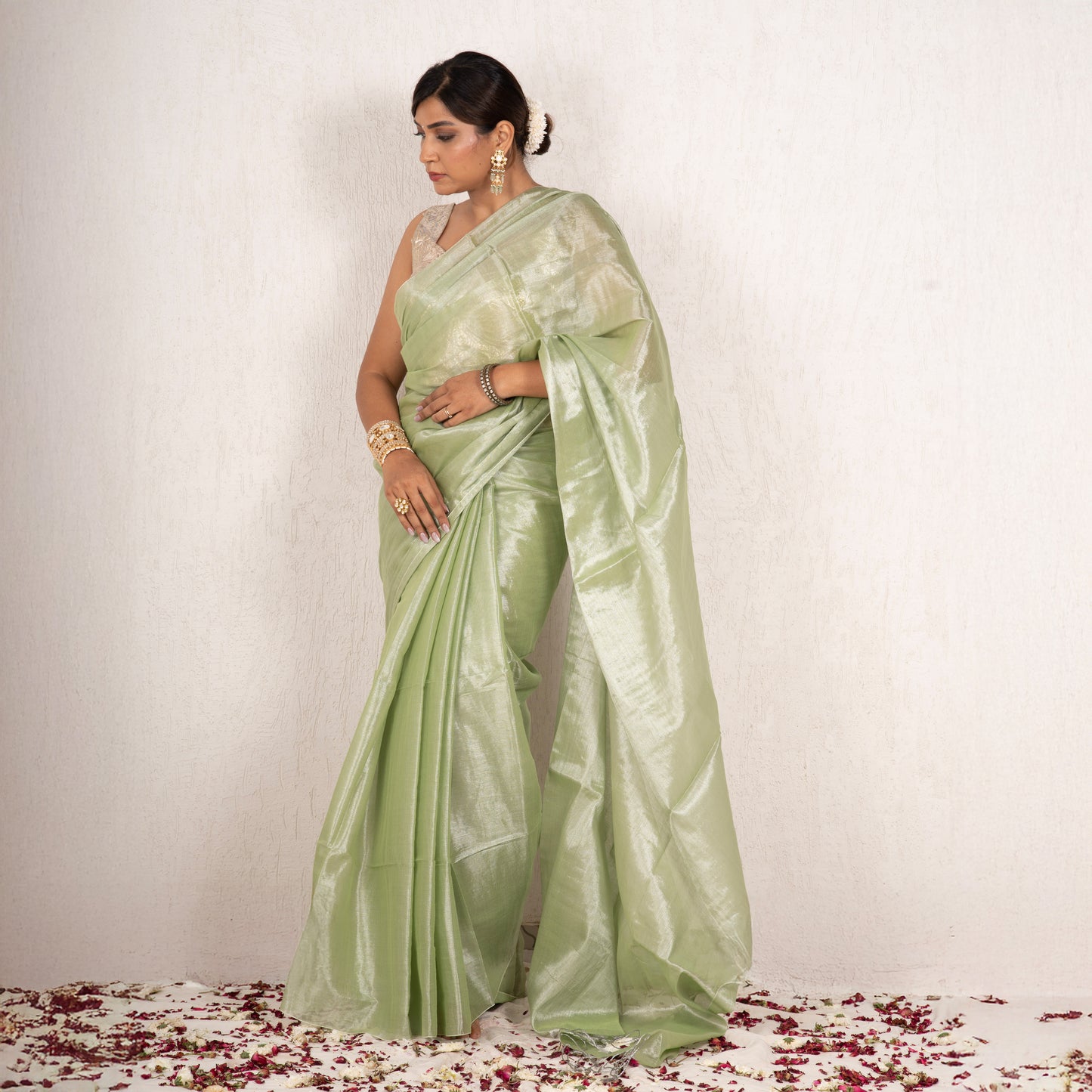 Zenya Mulmul Tissue Saree