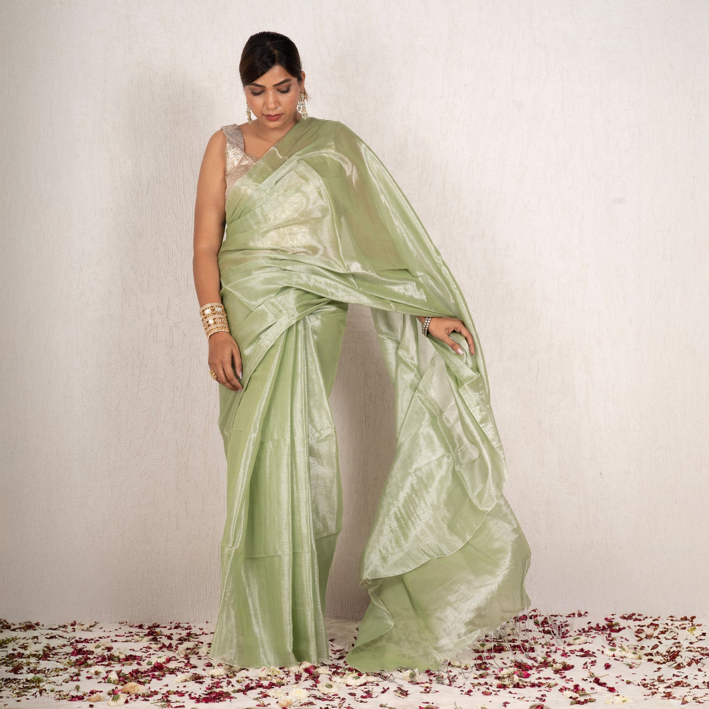 Zenya Mulmul Tissue Saree