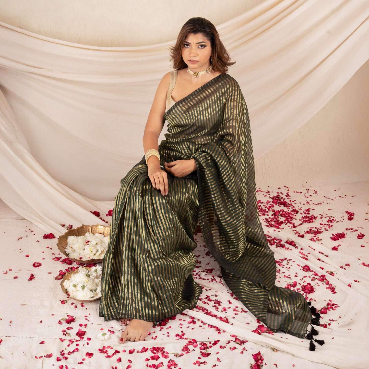 Saaz Cotton Zari Saree