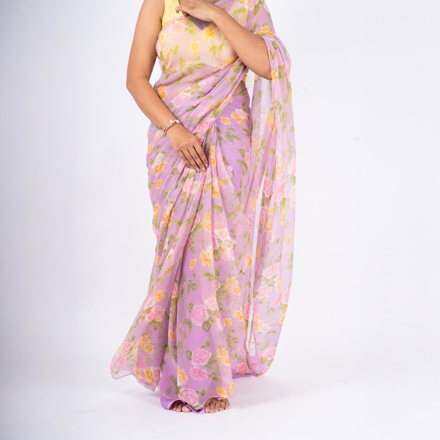 Solenne Pure Chiffon Saree
