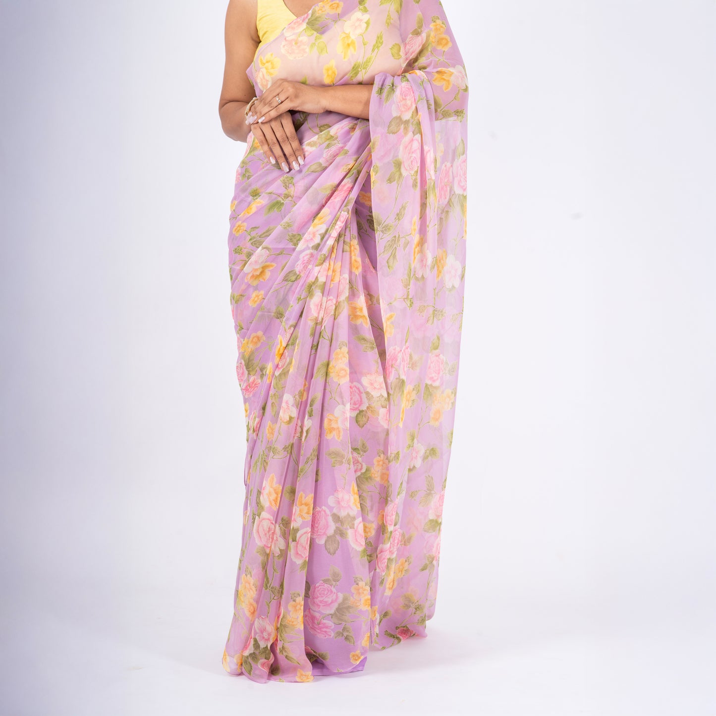 Solenne Pure Chiffon Saree