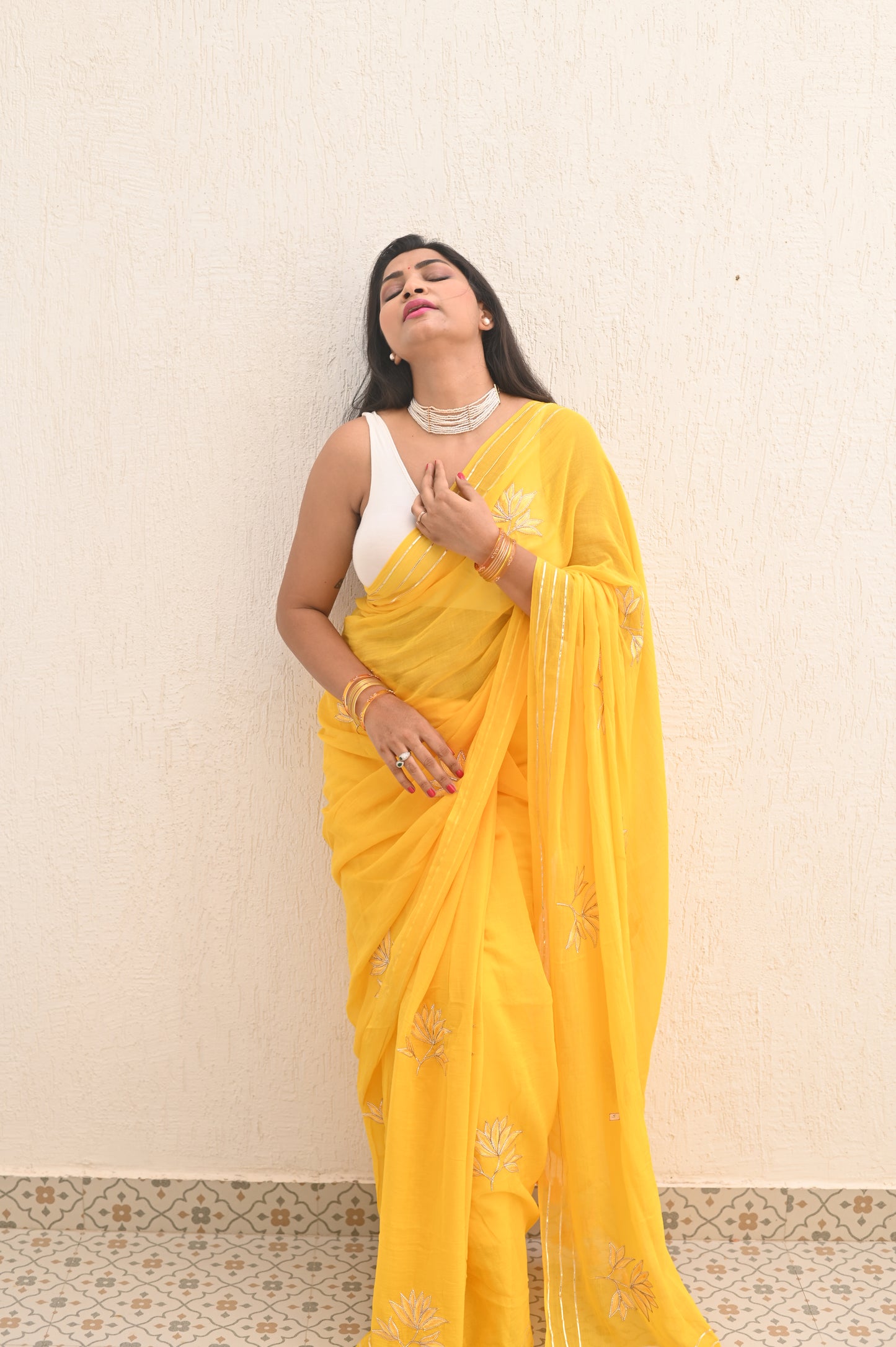 Lotus Mul Saree