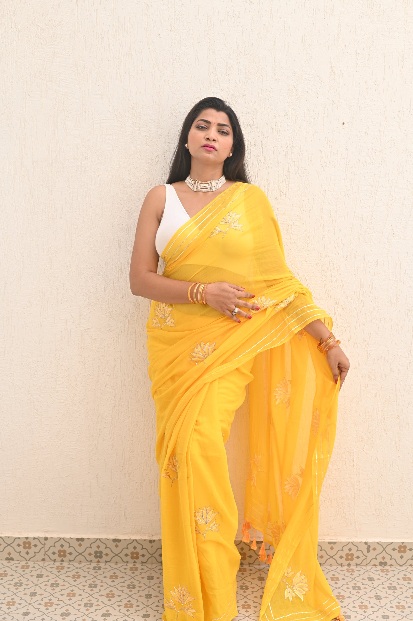 Lotus Mul Saree