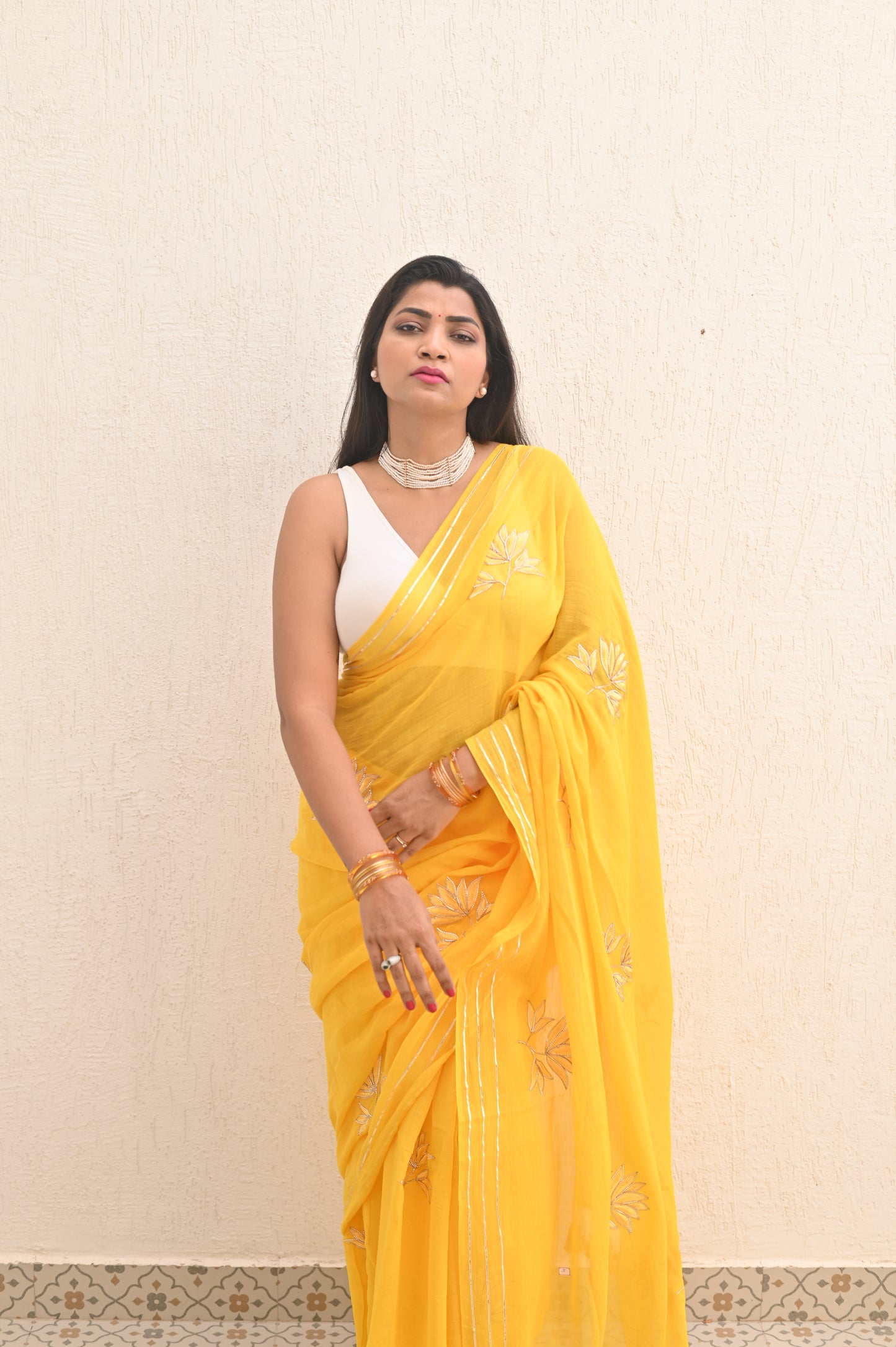 Lotus Mul Saree