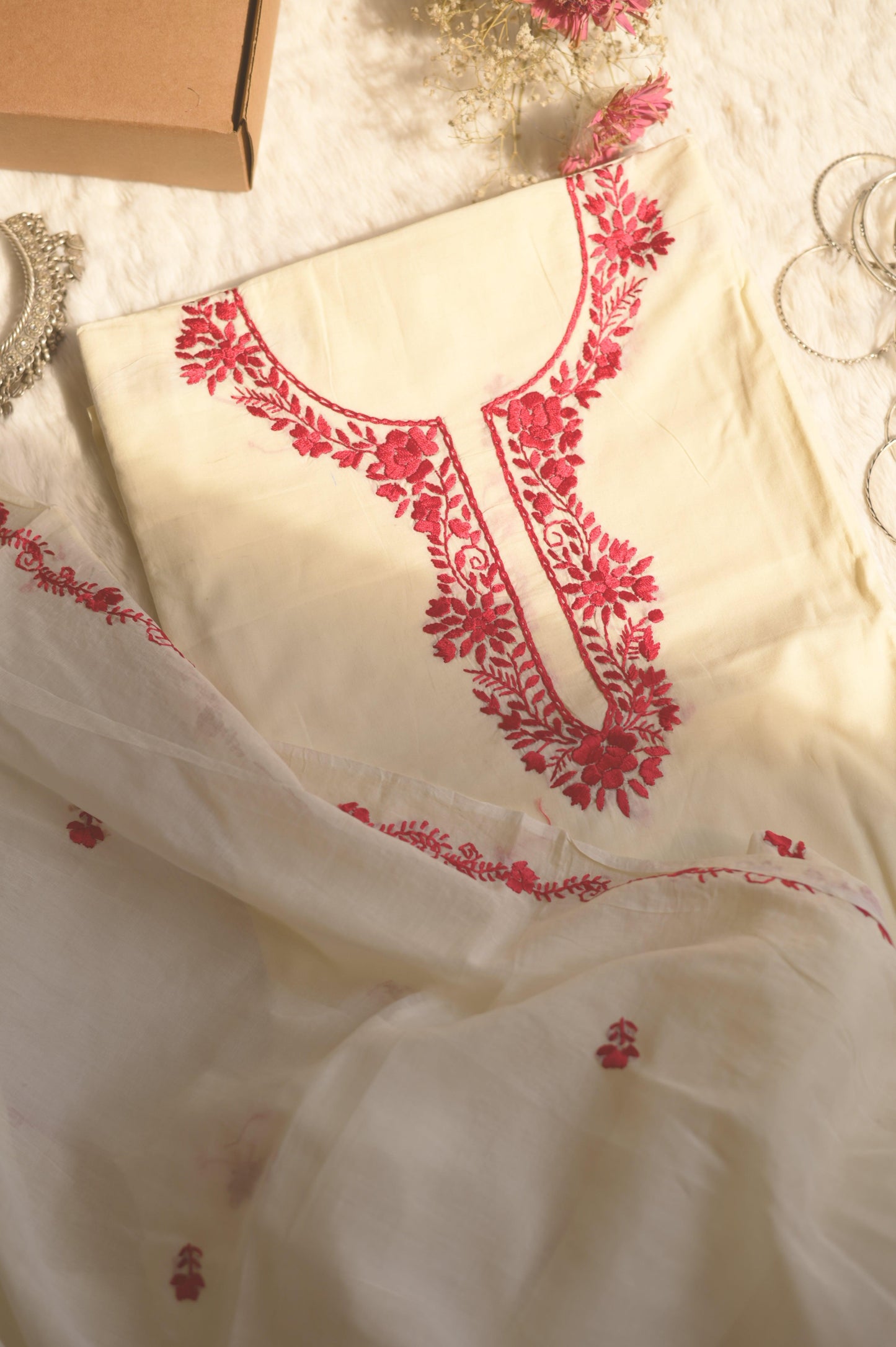Nafees Handembroidered Suit Set - Mayin India