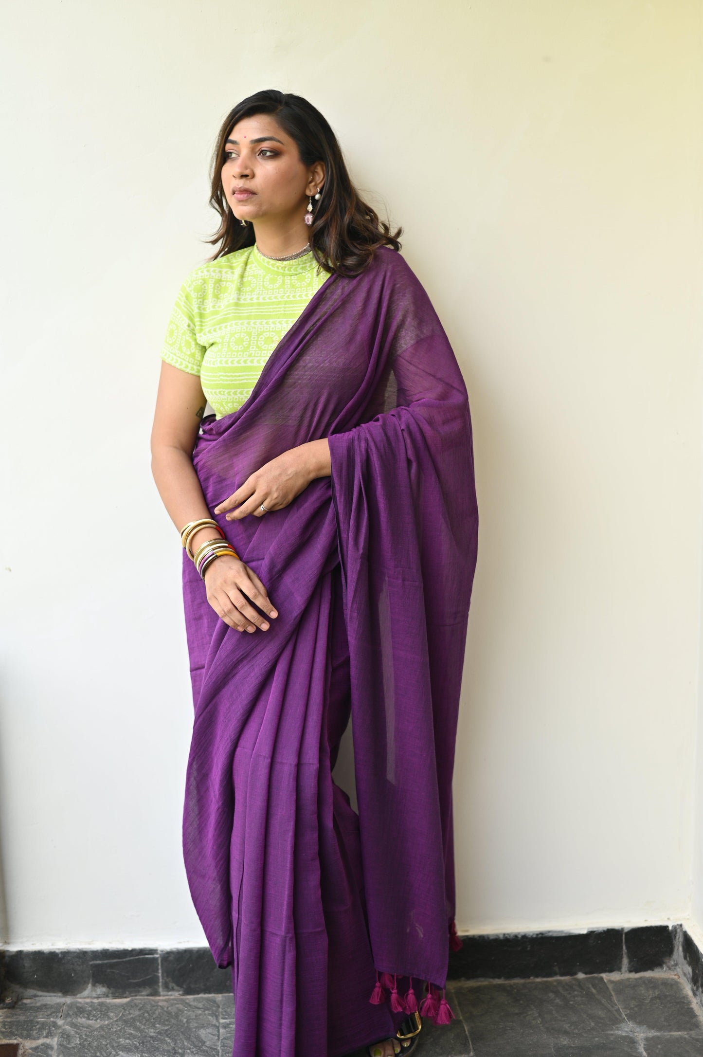 Blueberry Pie Mul Saree