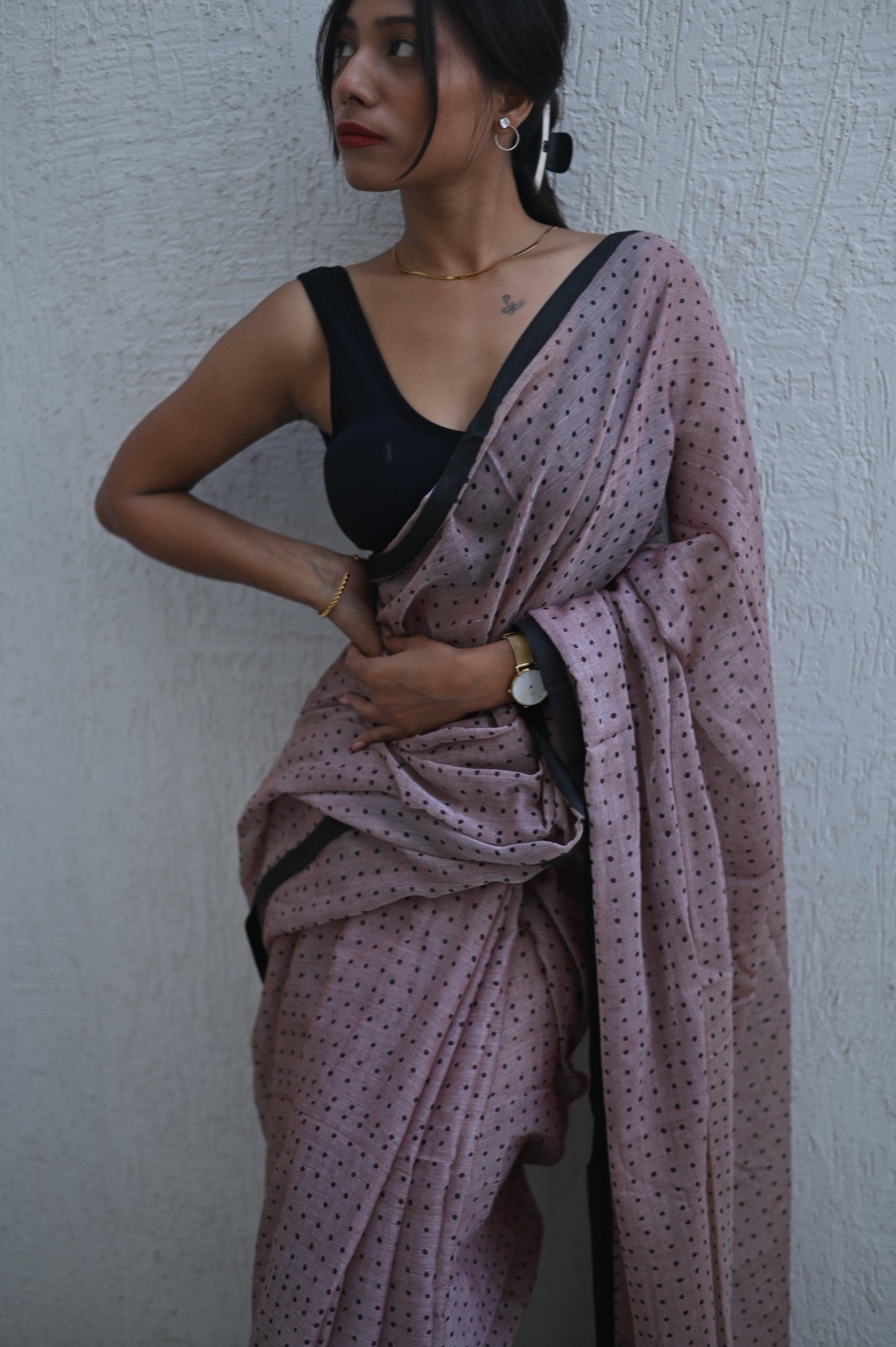 The Nude Dot Saree
