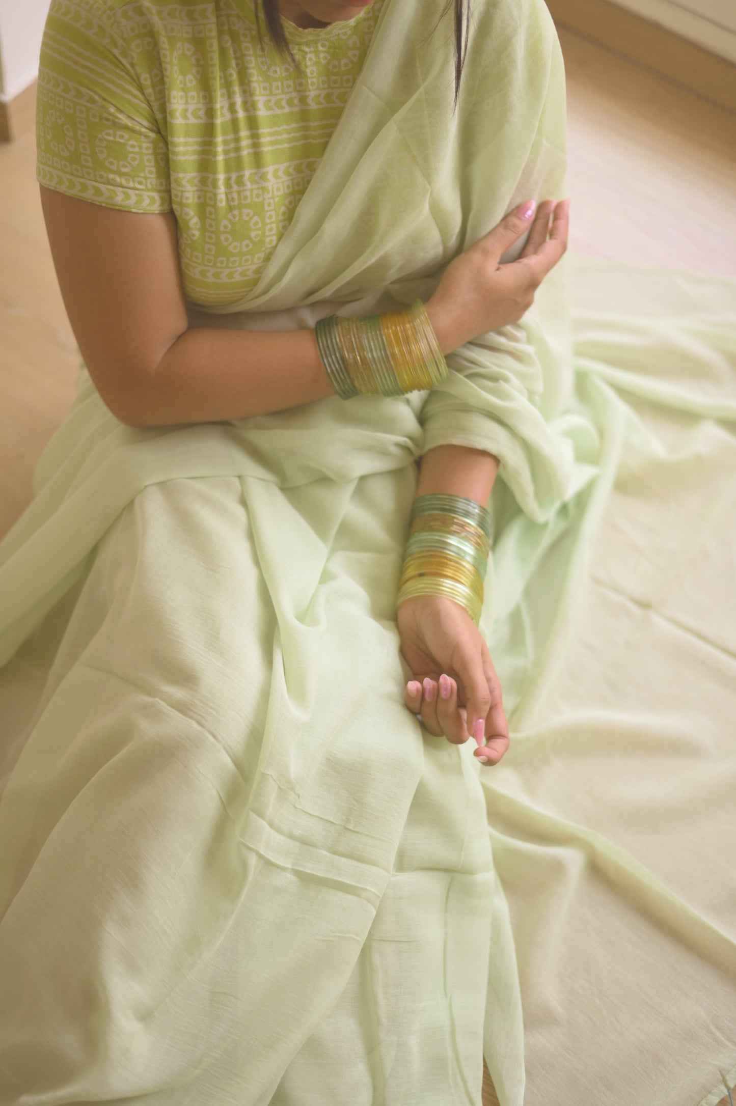 Dewdrop Mul saree - Mayin India