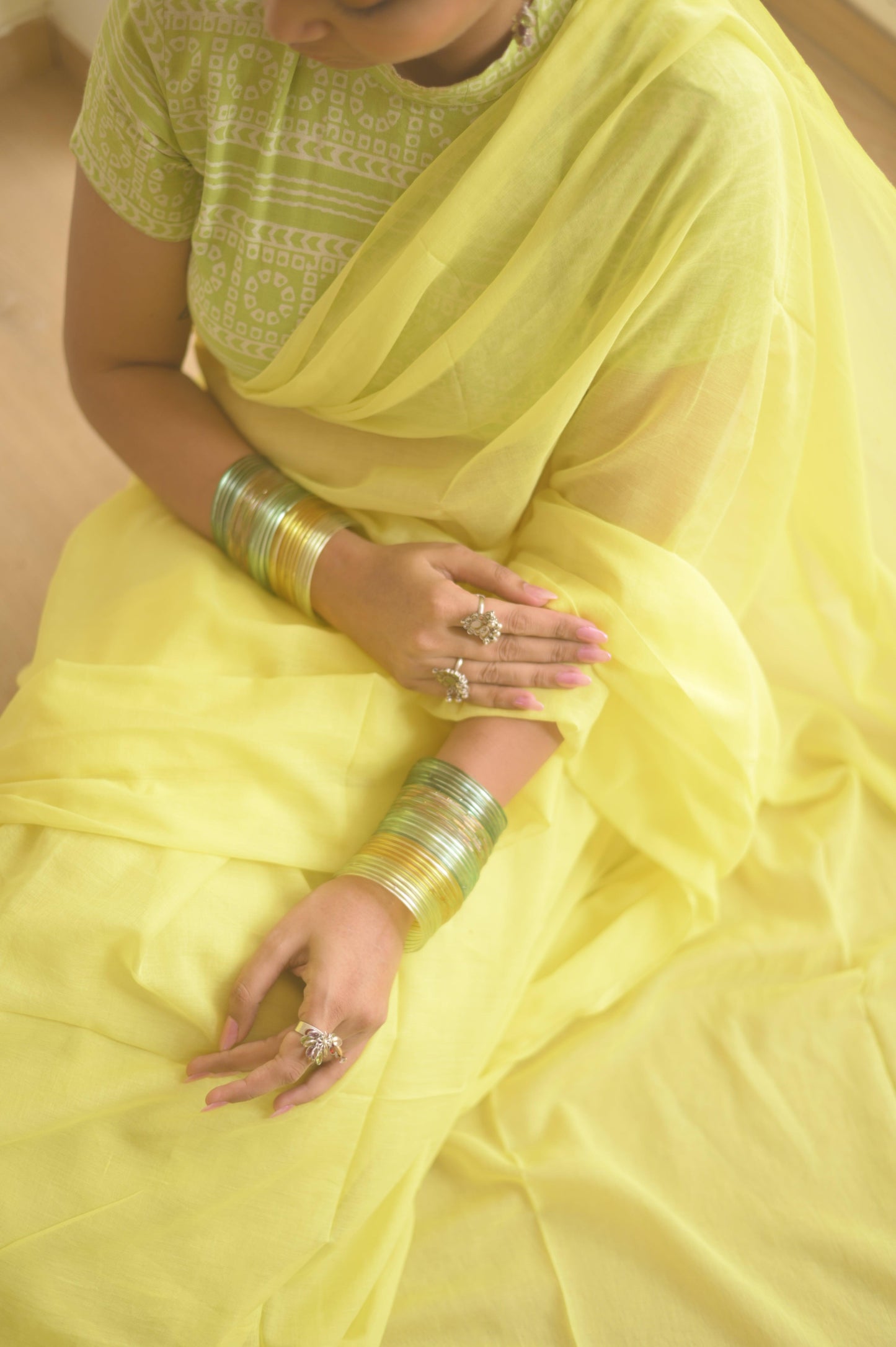 Lemonade Mul Saree - Mayin India