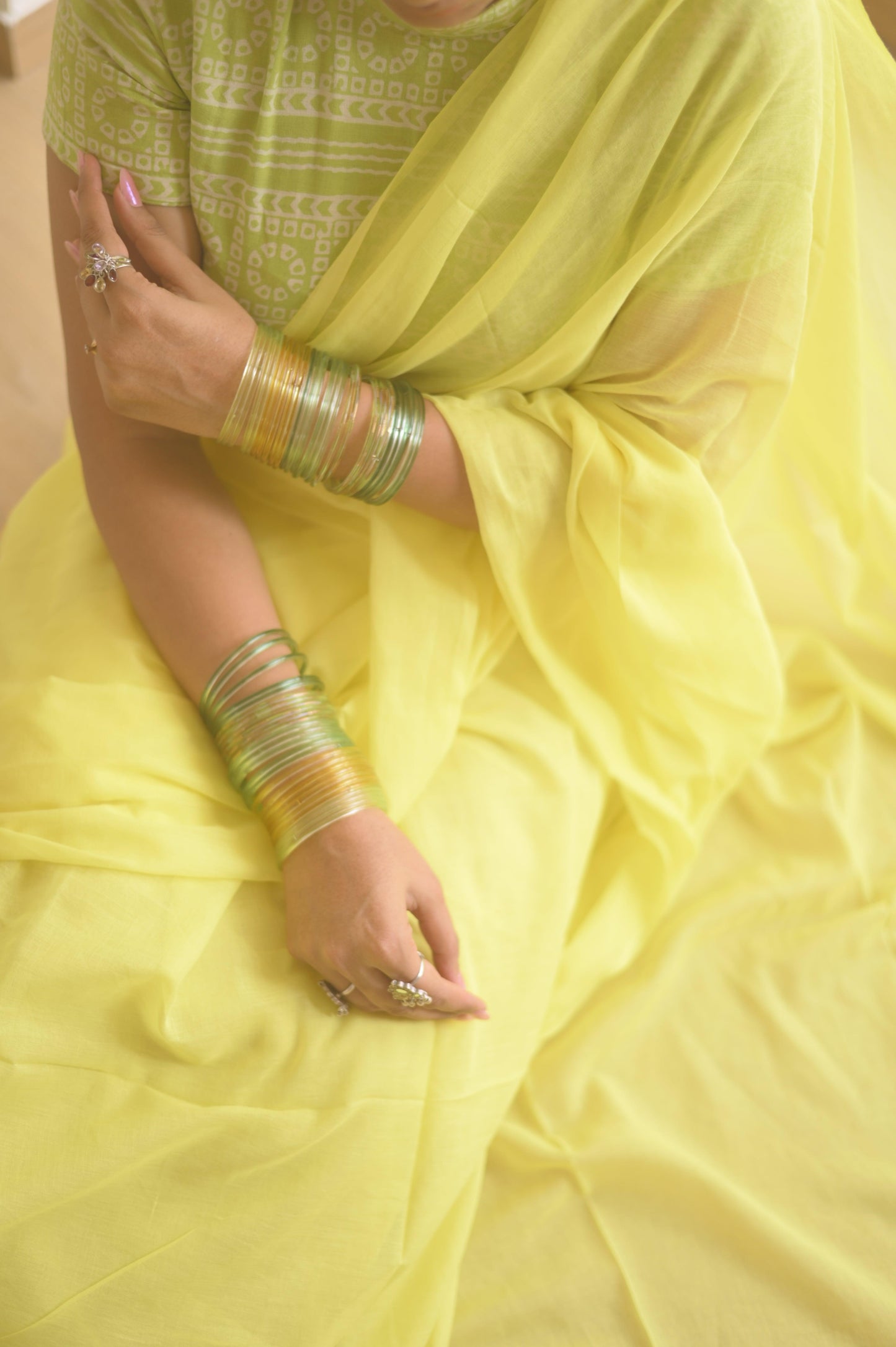 Lemonade Mul Saree - Mayin India
