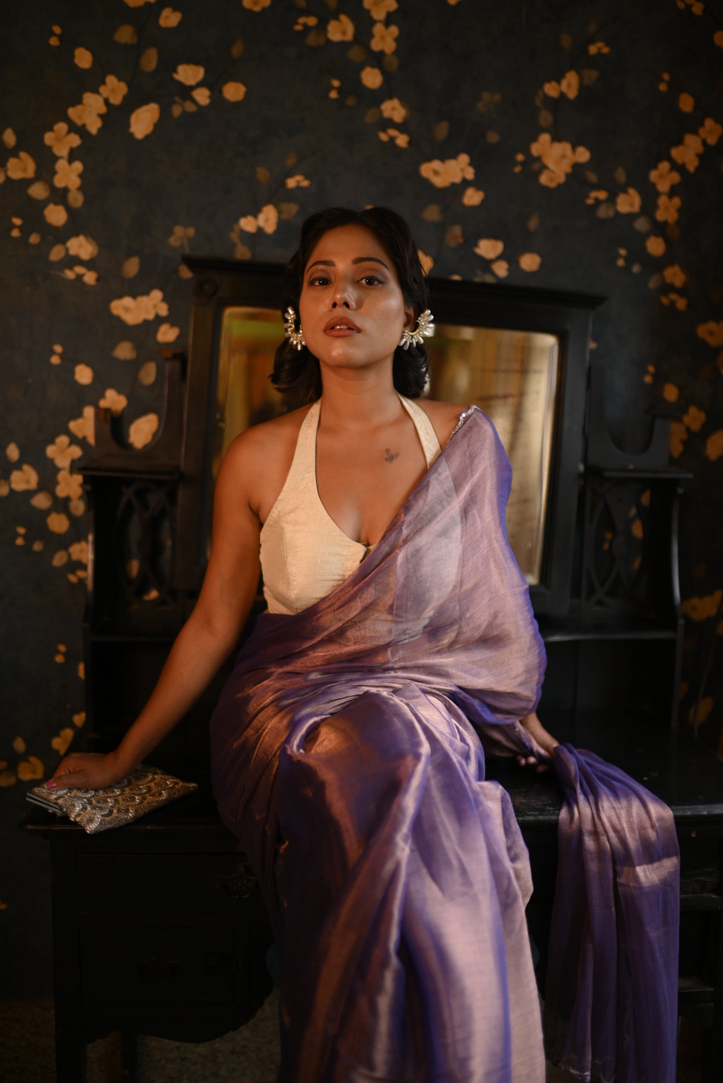 Blue Blood Tissue Saree