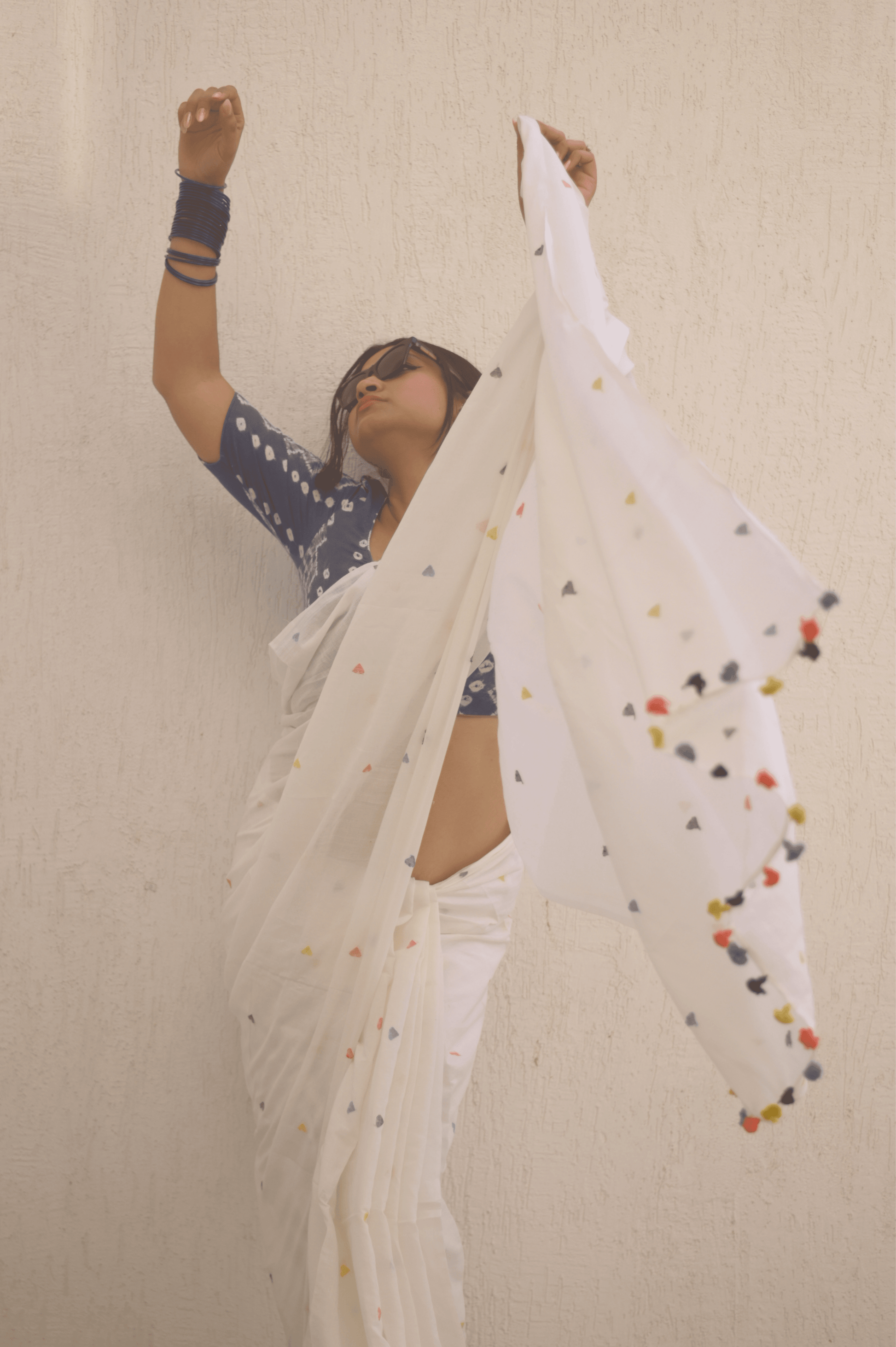 Love Note Jamdani Saree - Mayin India
