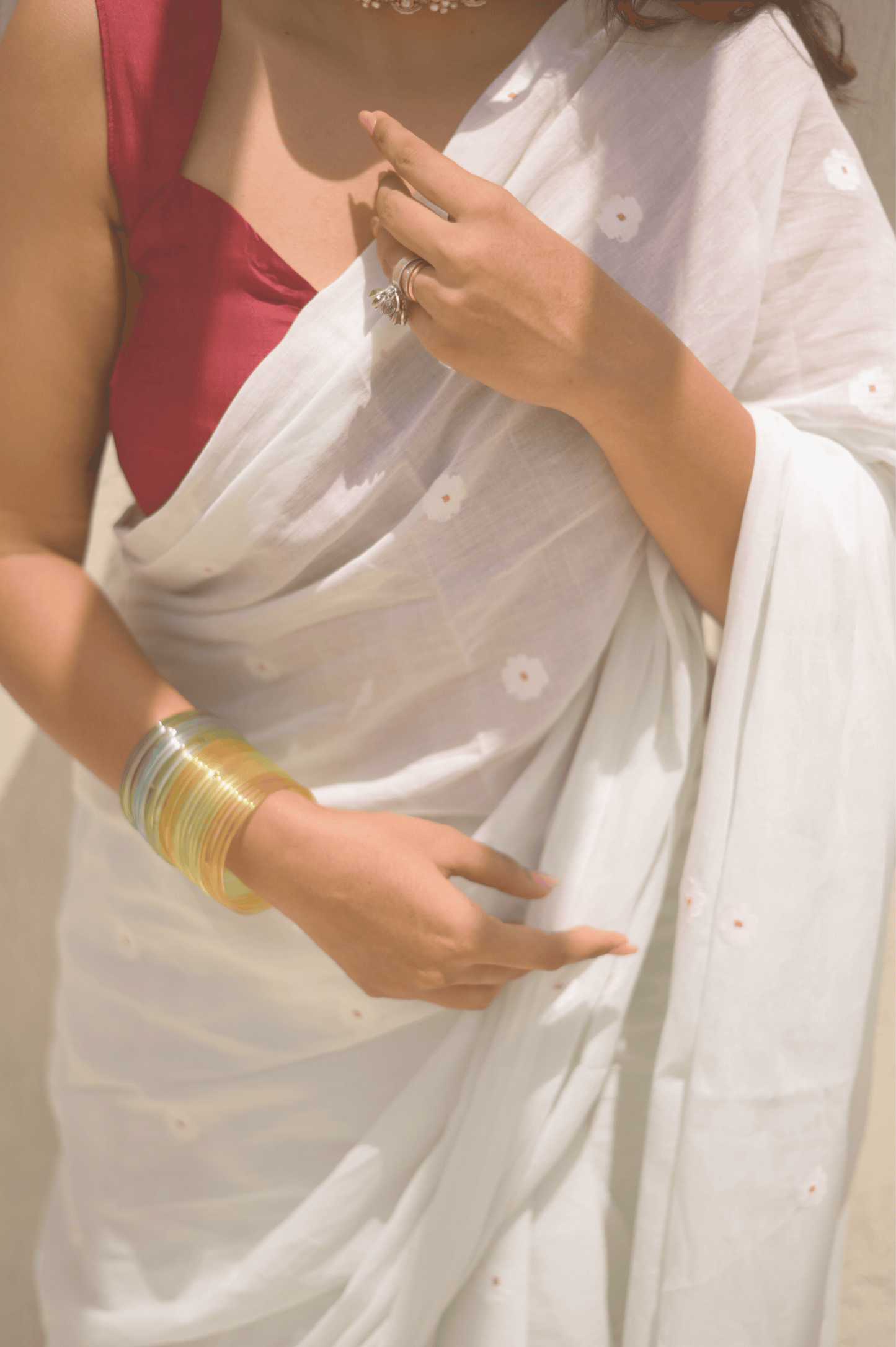 Timeless Beauty Jamdani Saree - Mayin India