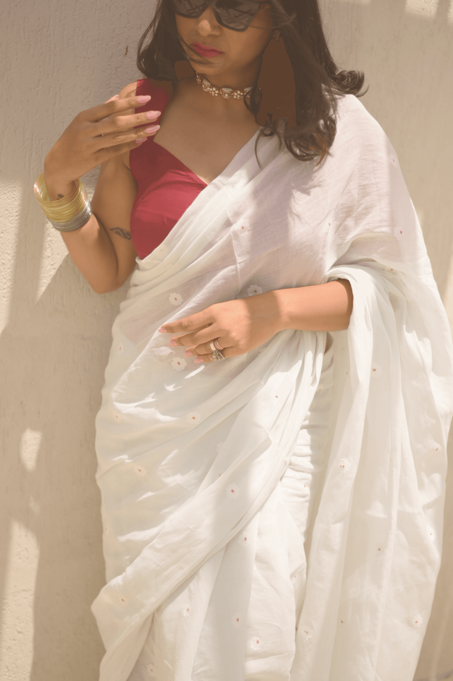 Timeless Beauty Jamdani Saree - Mayin India