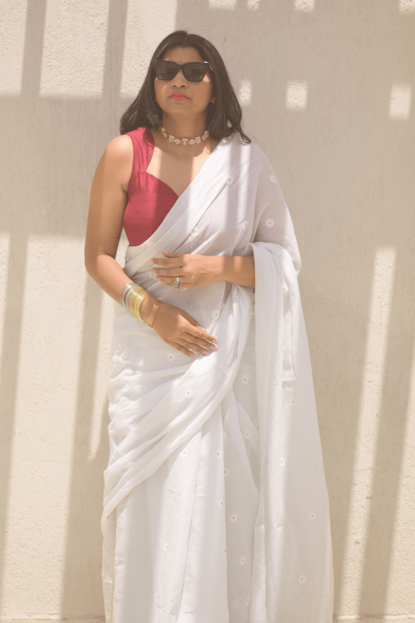 Timeless Beauty Jamdani Saree - Mayin India