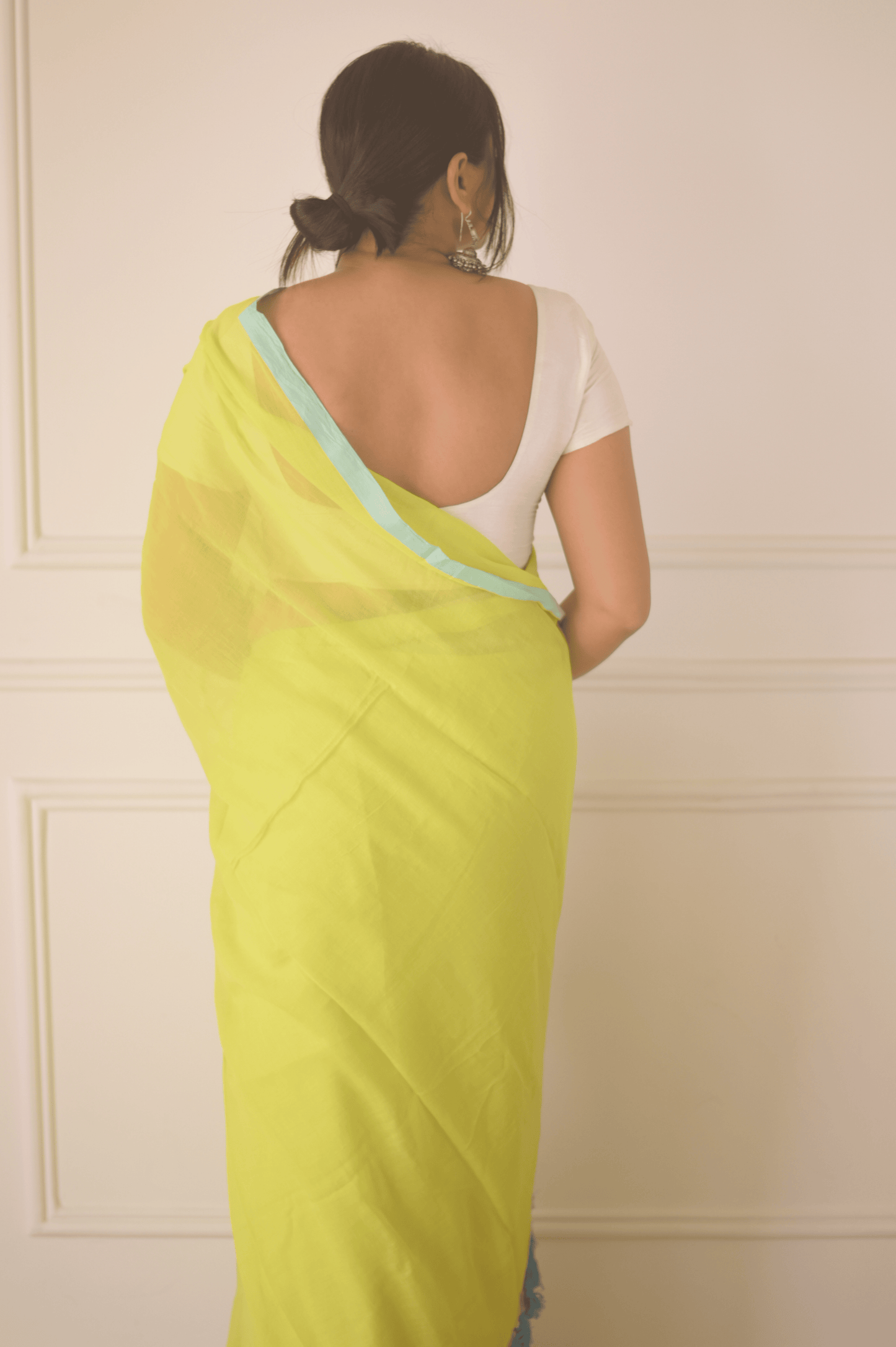 Limelight Mulmul Saree - Mayin India