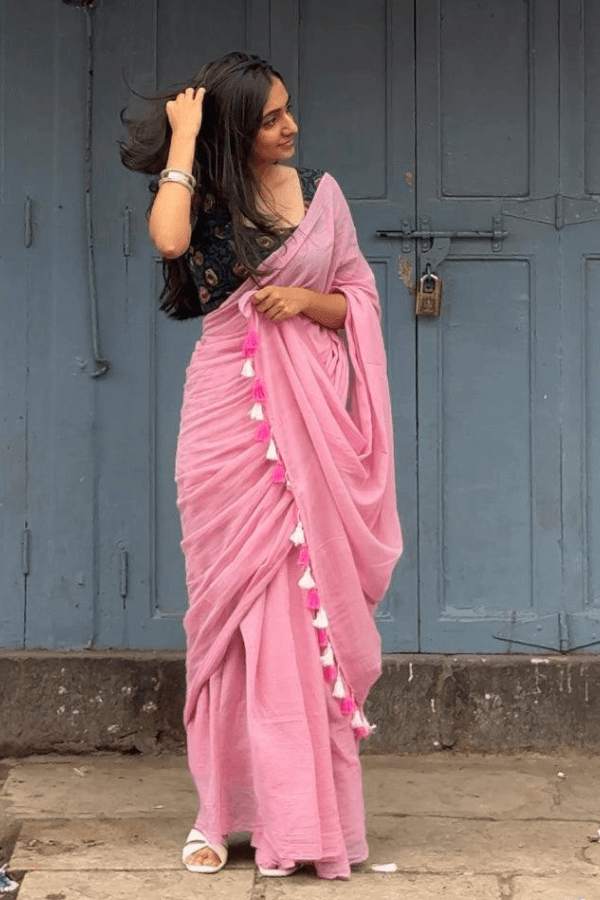 Rose Water Mul Saree