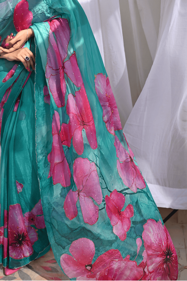 Begonia Pure Silk Saree